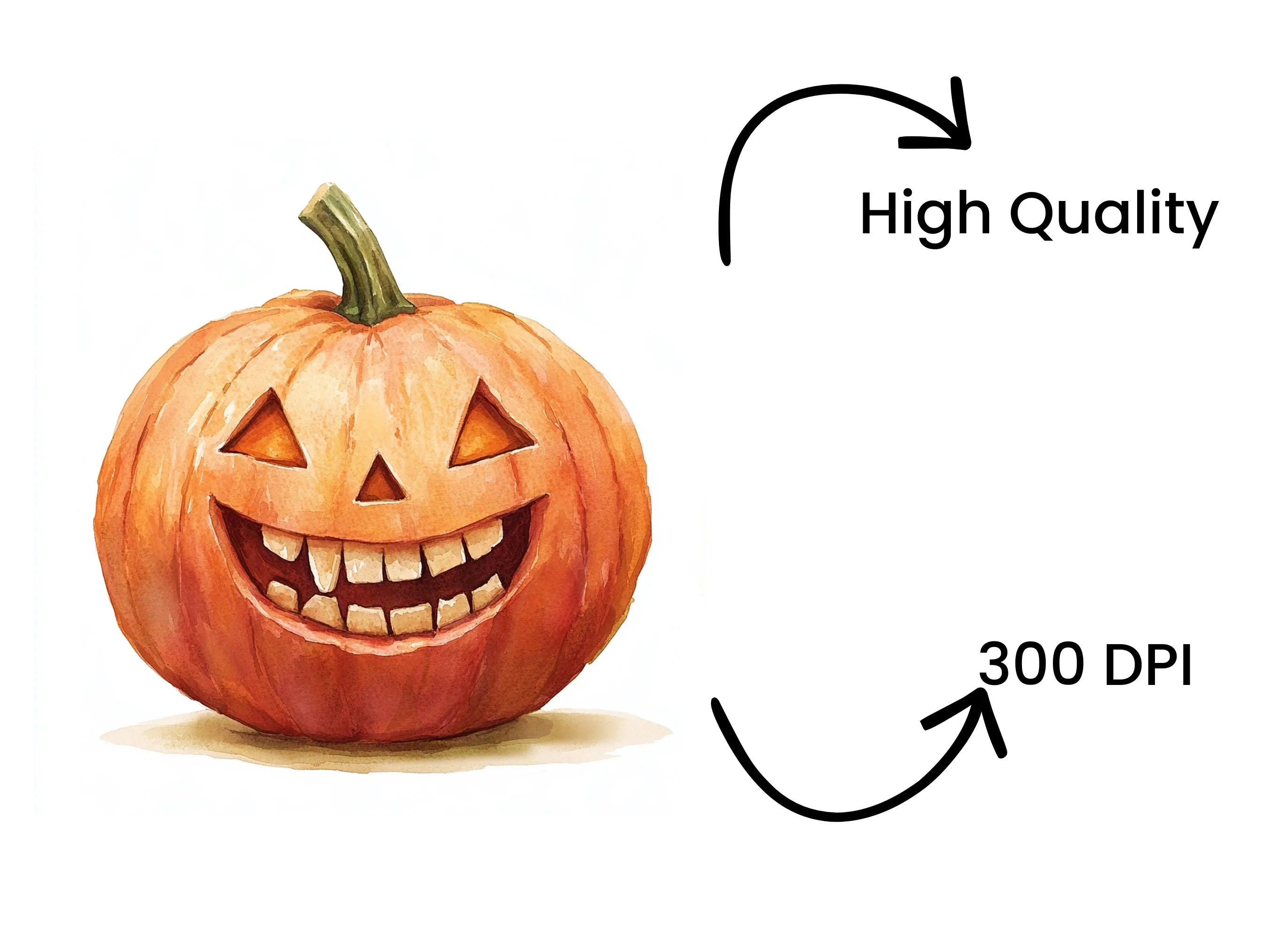 Funny Jack-O'-Lantern Faces Clipart Bundle
