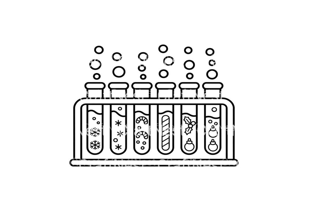Christmas Test Tube Experiments Coloring Books