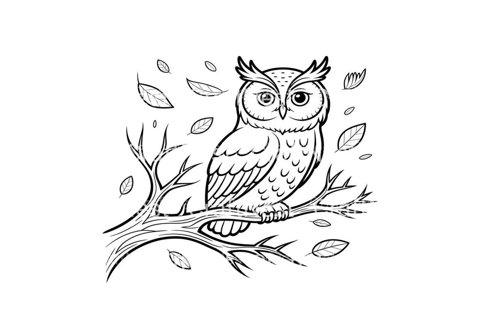 Wise Owl Autumn Leaves Coloring Books