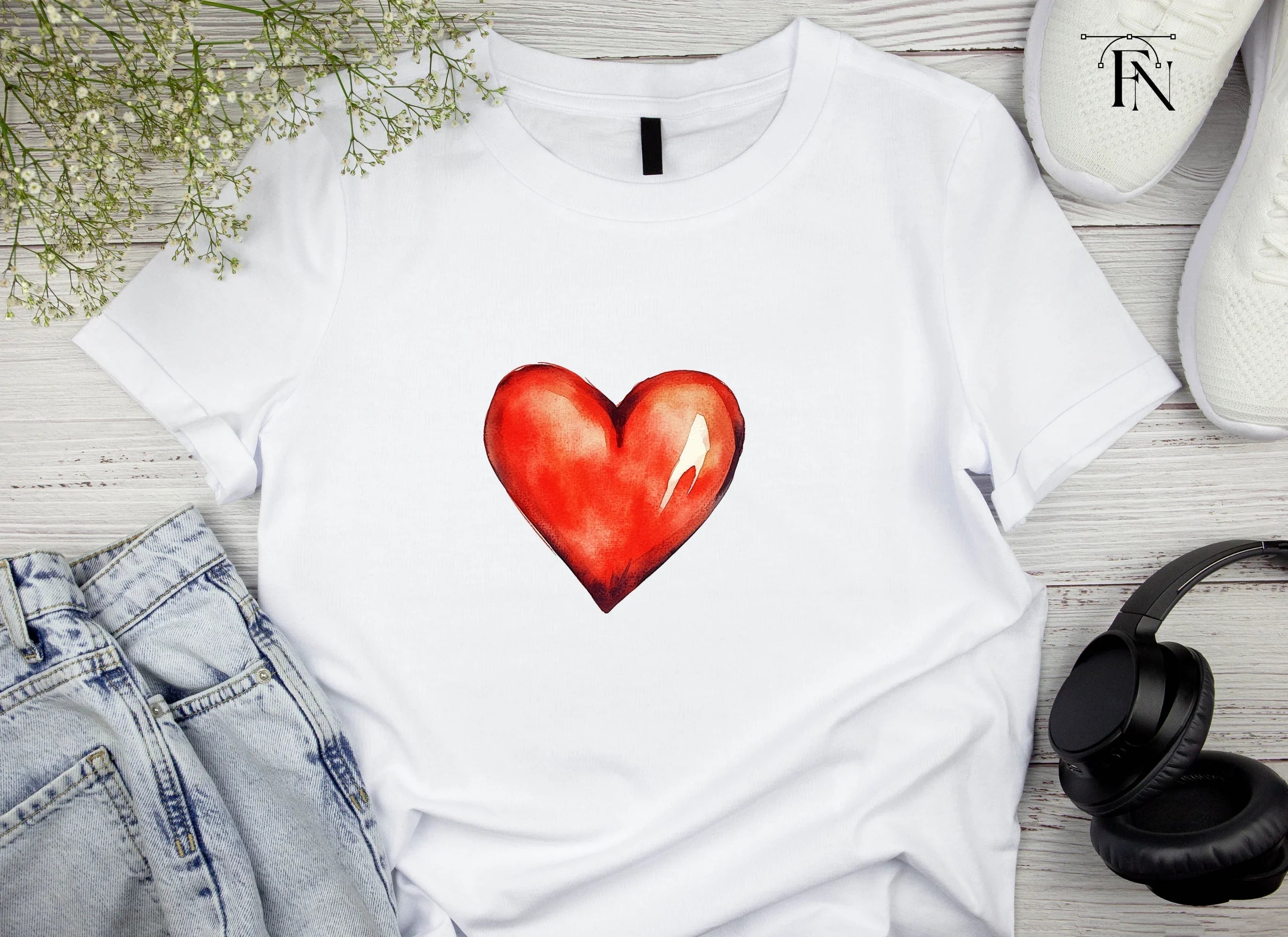 Red Hearts Clipart Bundle