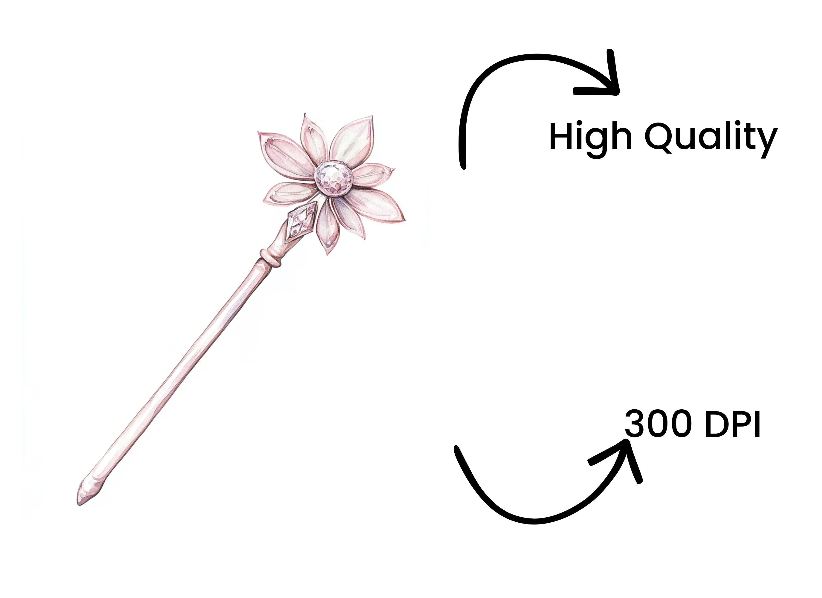 Enchanted Fairy Wands Clipart Bundle
