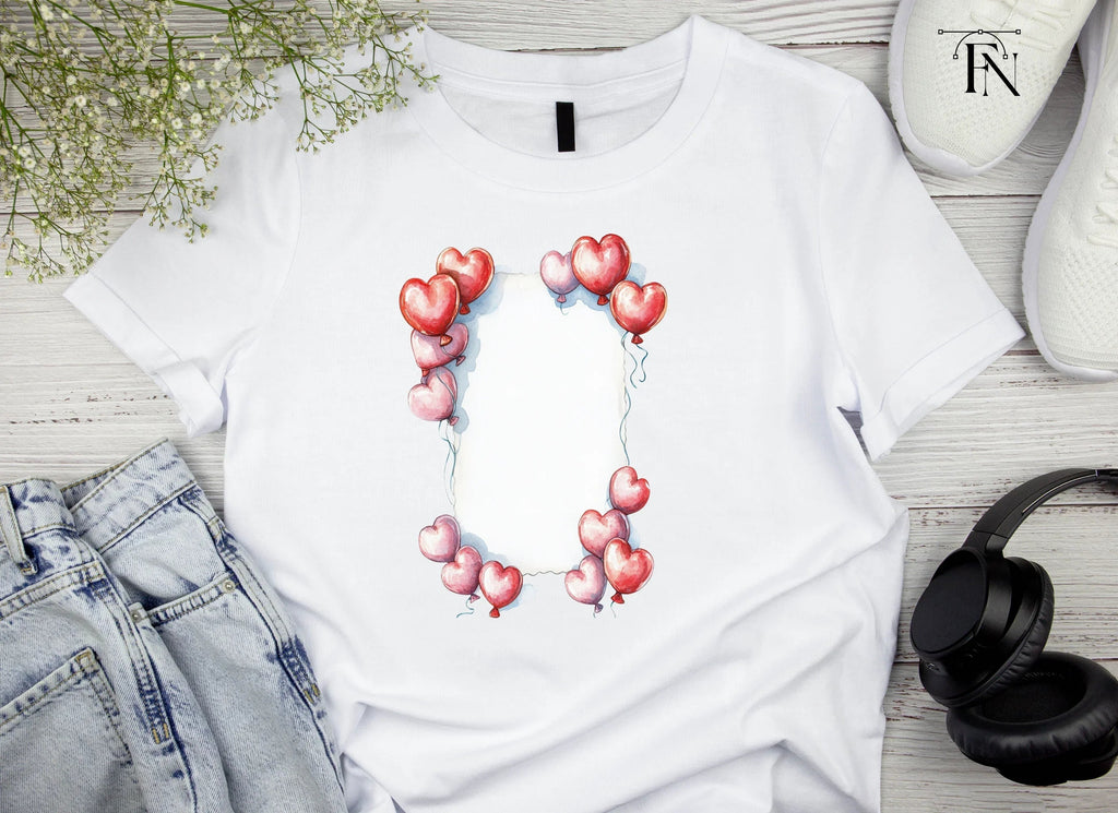 Heart Balloon Frame Clipart Bundle