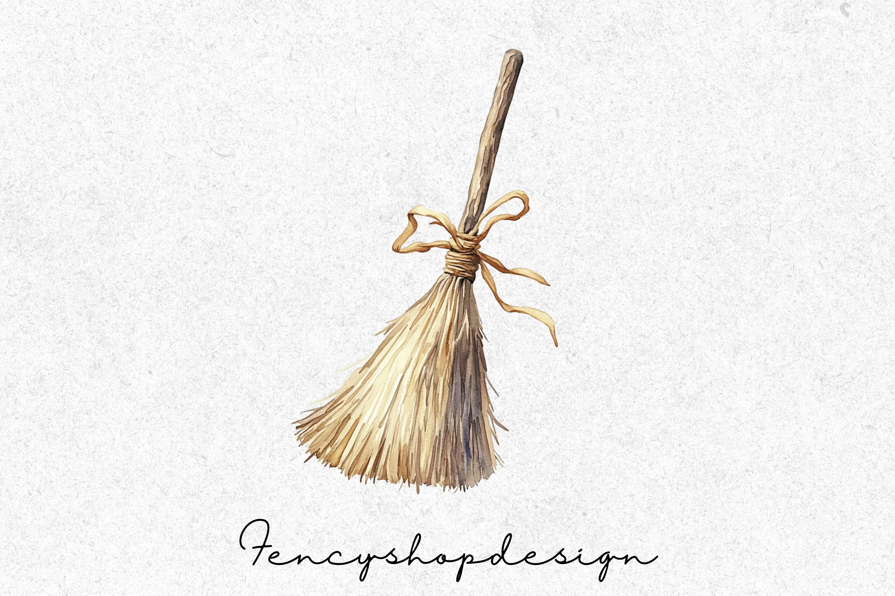 Rustic Broom Clipart Bundle