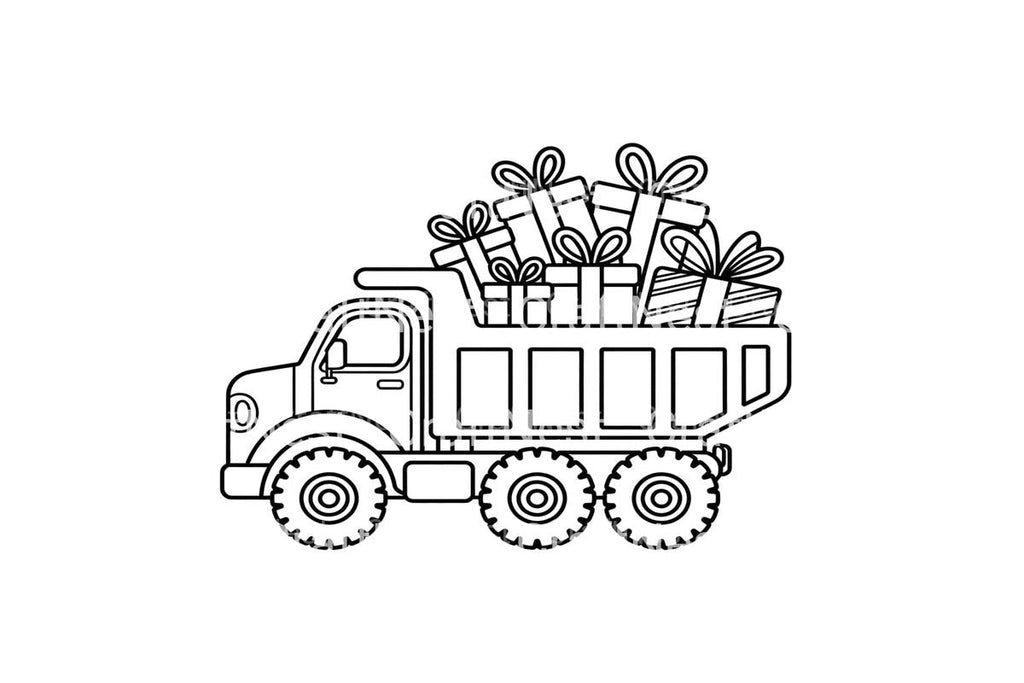 Dump Truck Christmas Gifts Coloring Books