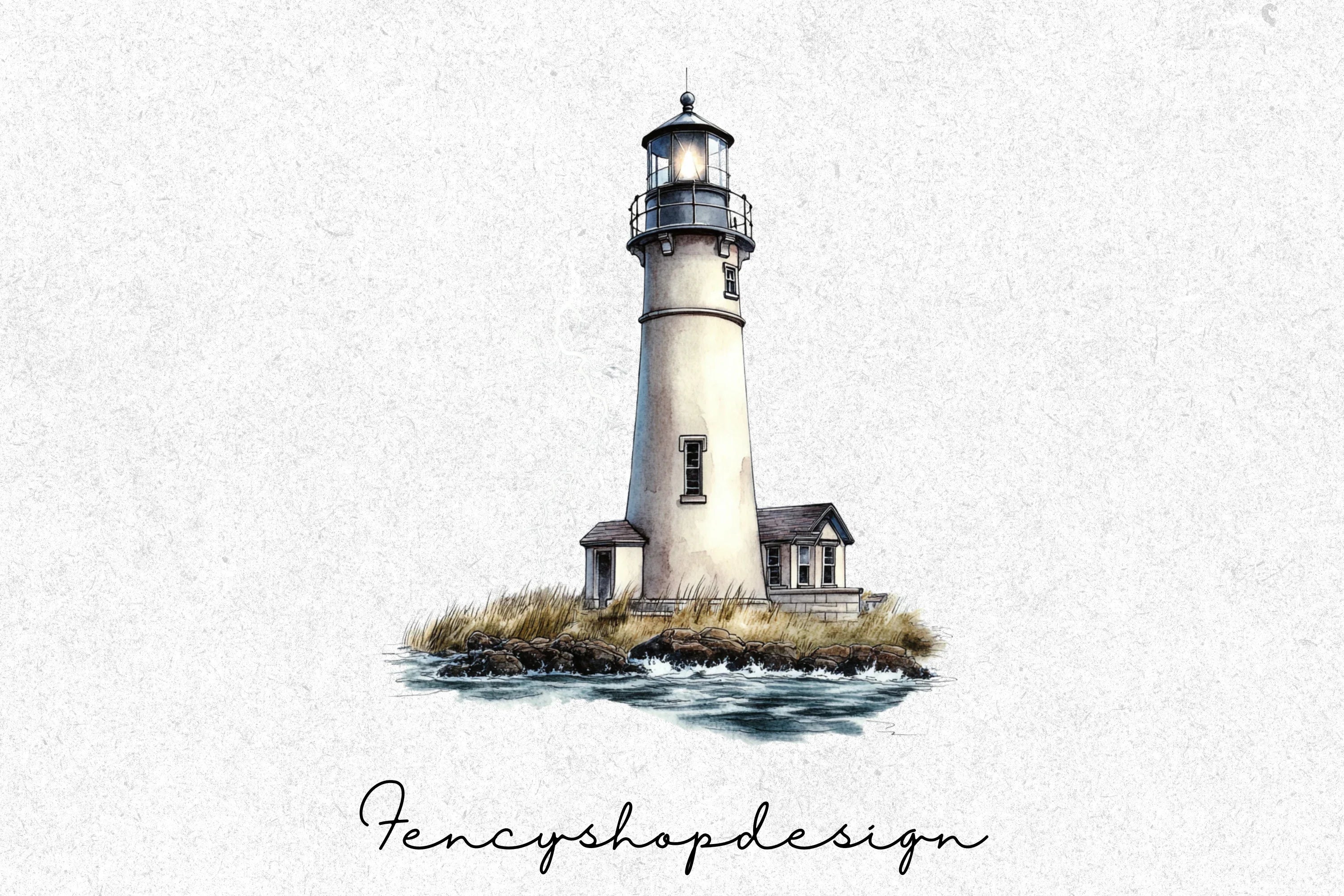 Coastal Lighthouse Clipart Bundle