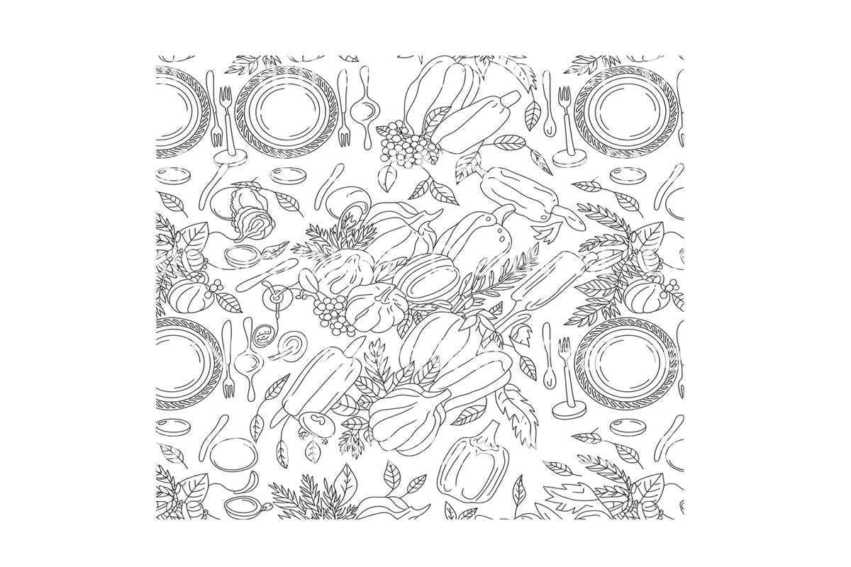 Thanksgiving Feast Coloring Books