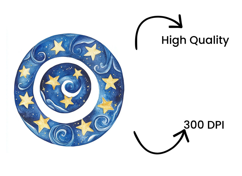 Night Sky Stars Clipart Bundle