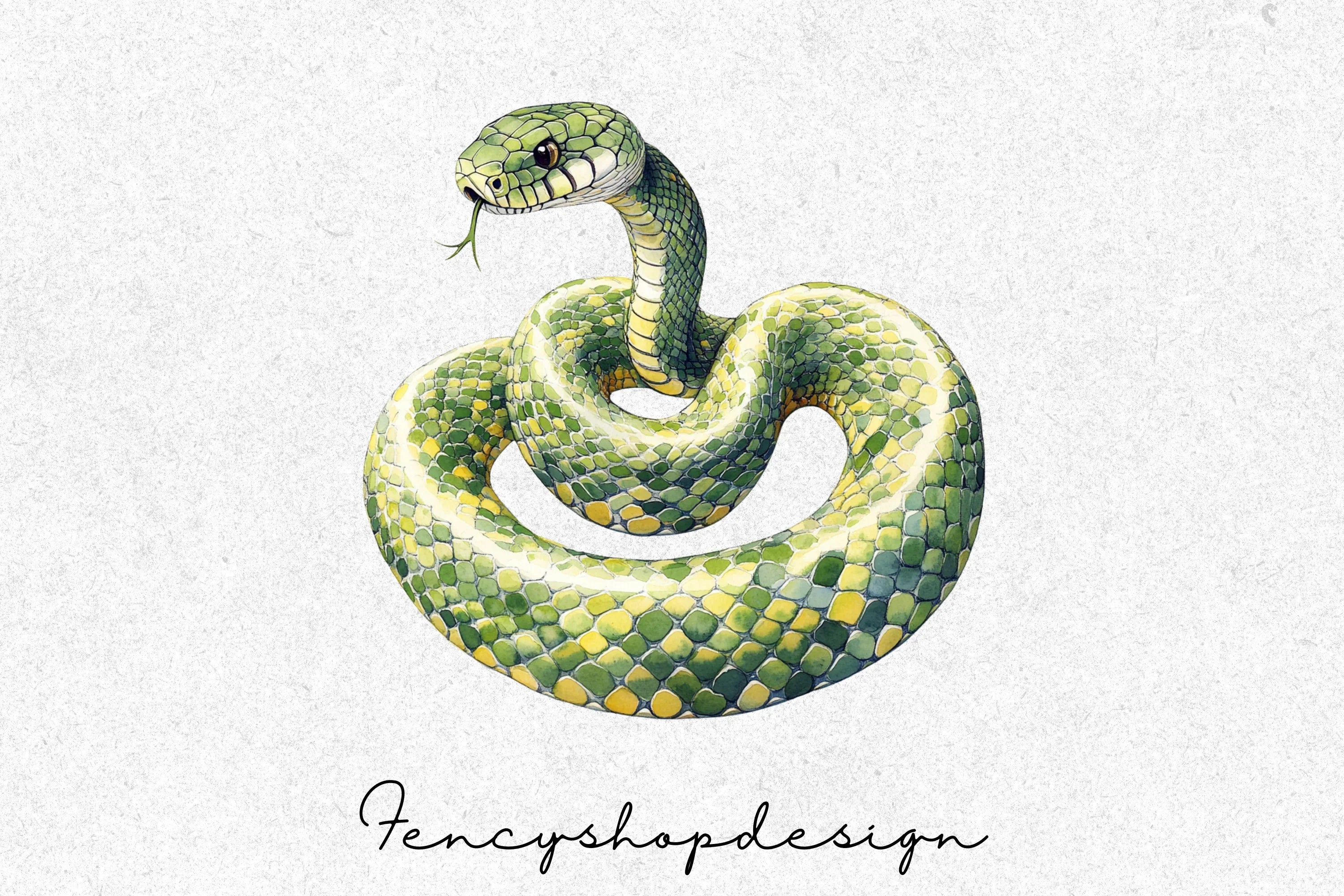 Diverse Snake Reptile Wildlife Clipart Bundle