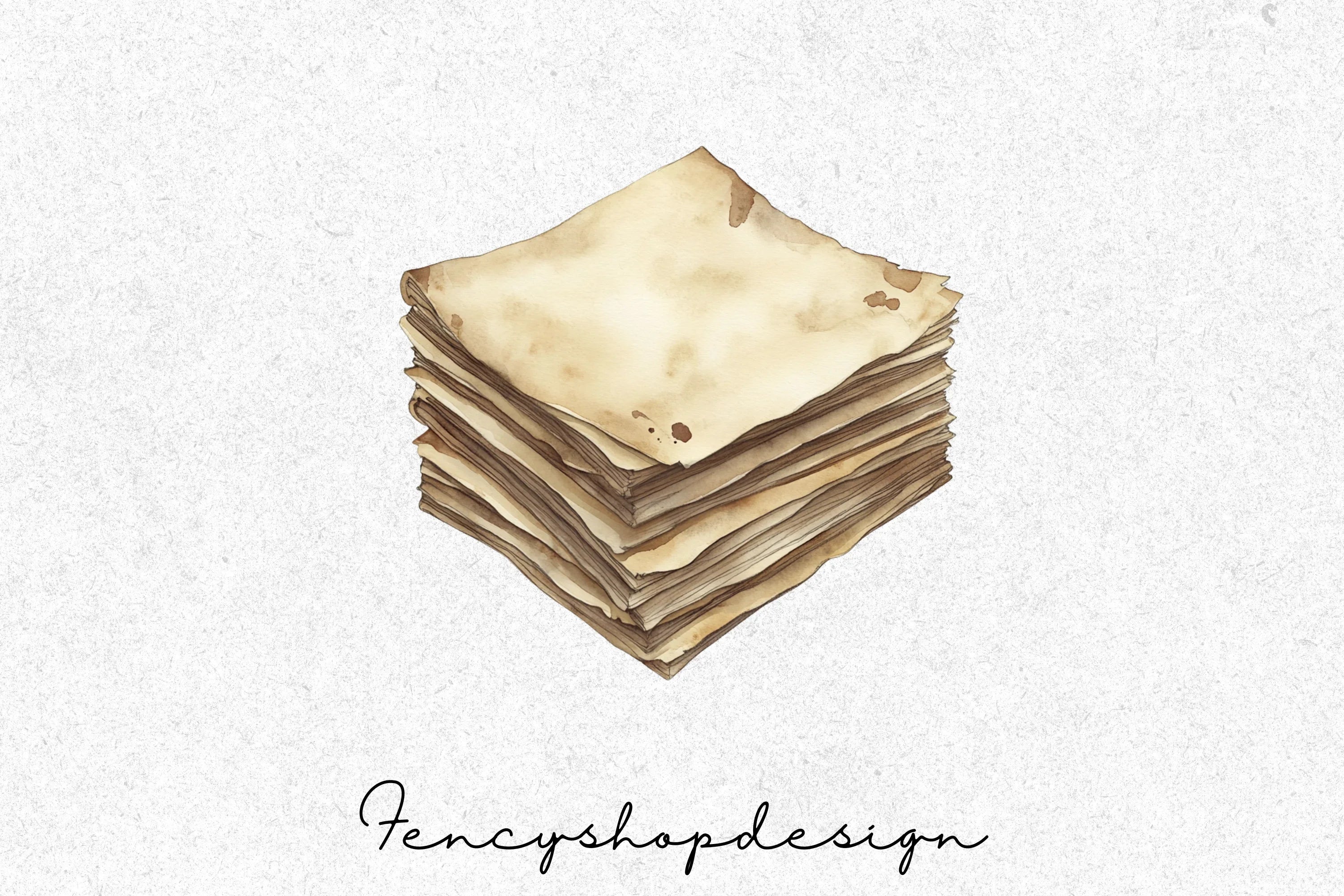 Vintage Aged Stacks Old Book Clipart Bundle