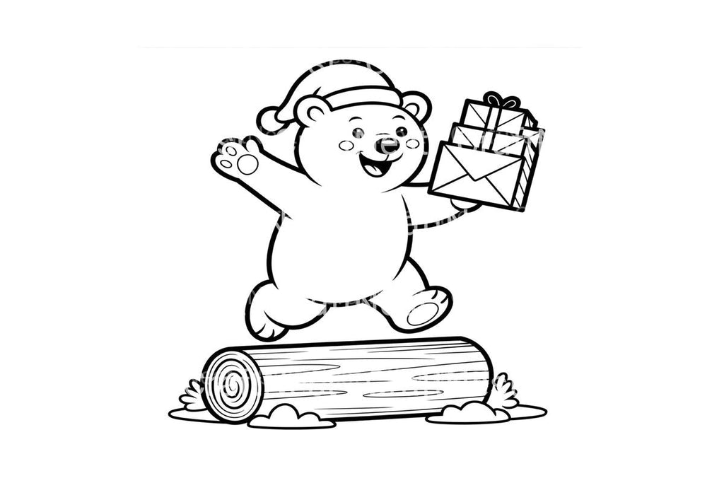 Christmas Bear Mail Delivery Coloring Books