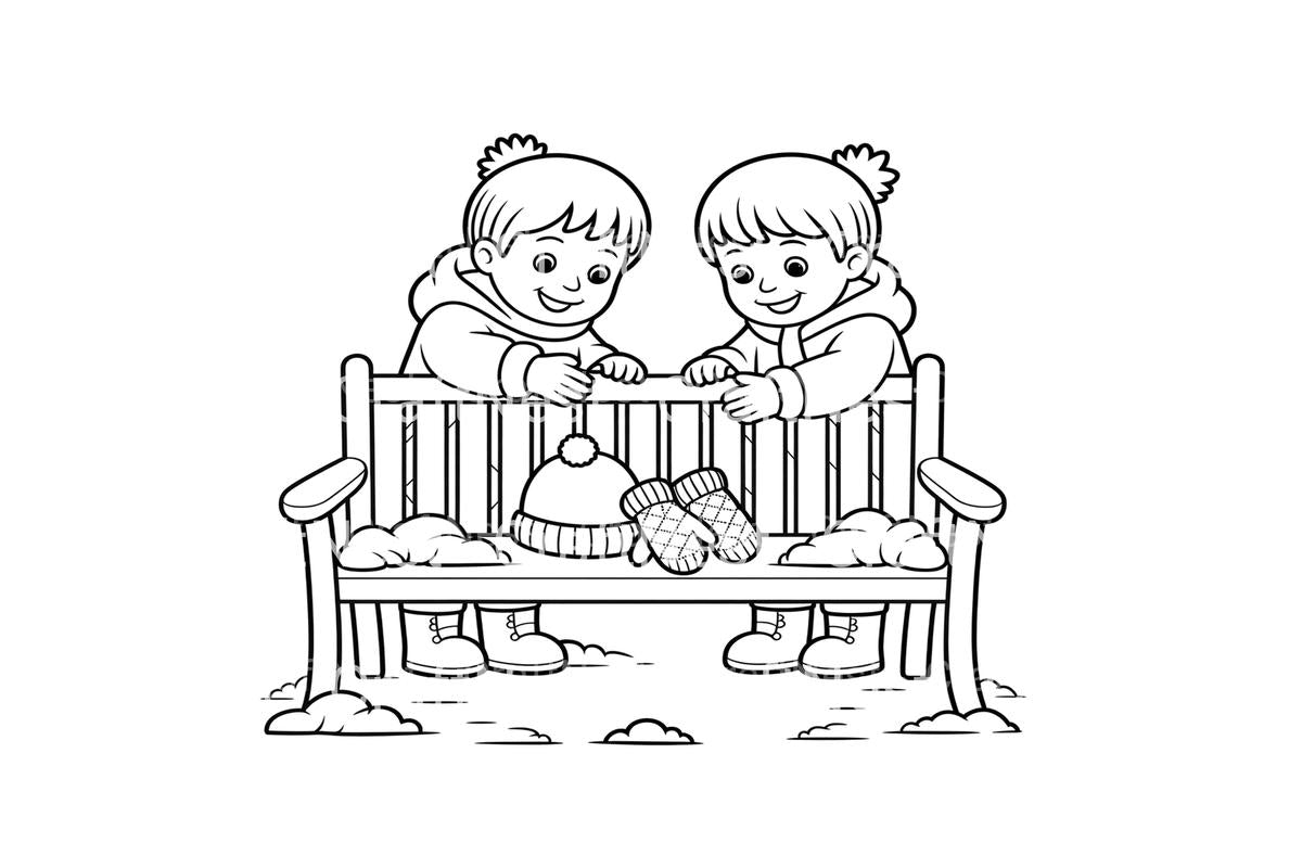 Winter Kids Fun Coloring Books