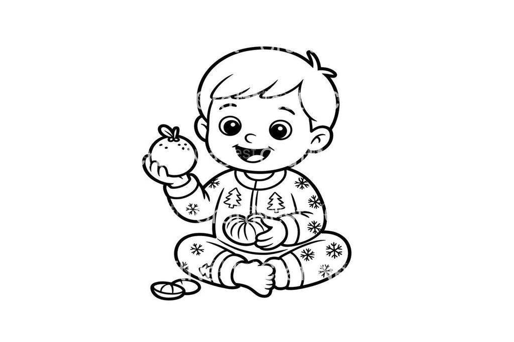Cute Kids with FruitsFun Coloring Books