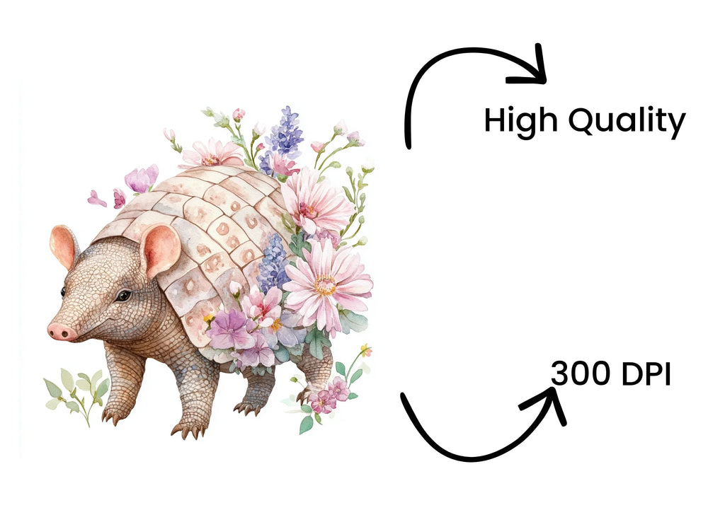 Armadillo Clipart Bundle
