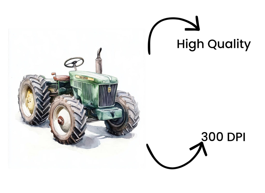 Classic Farm Tractor Clipart Bundle