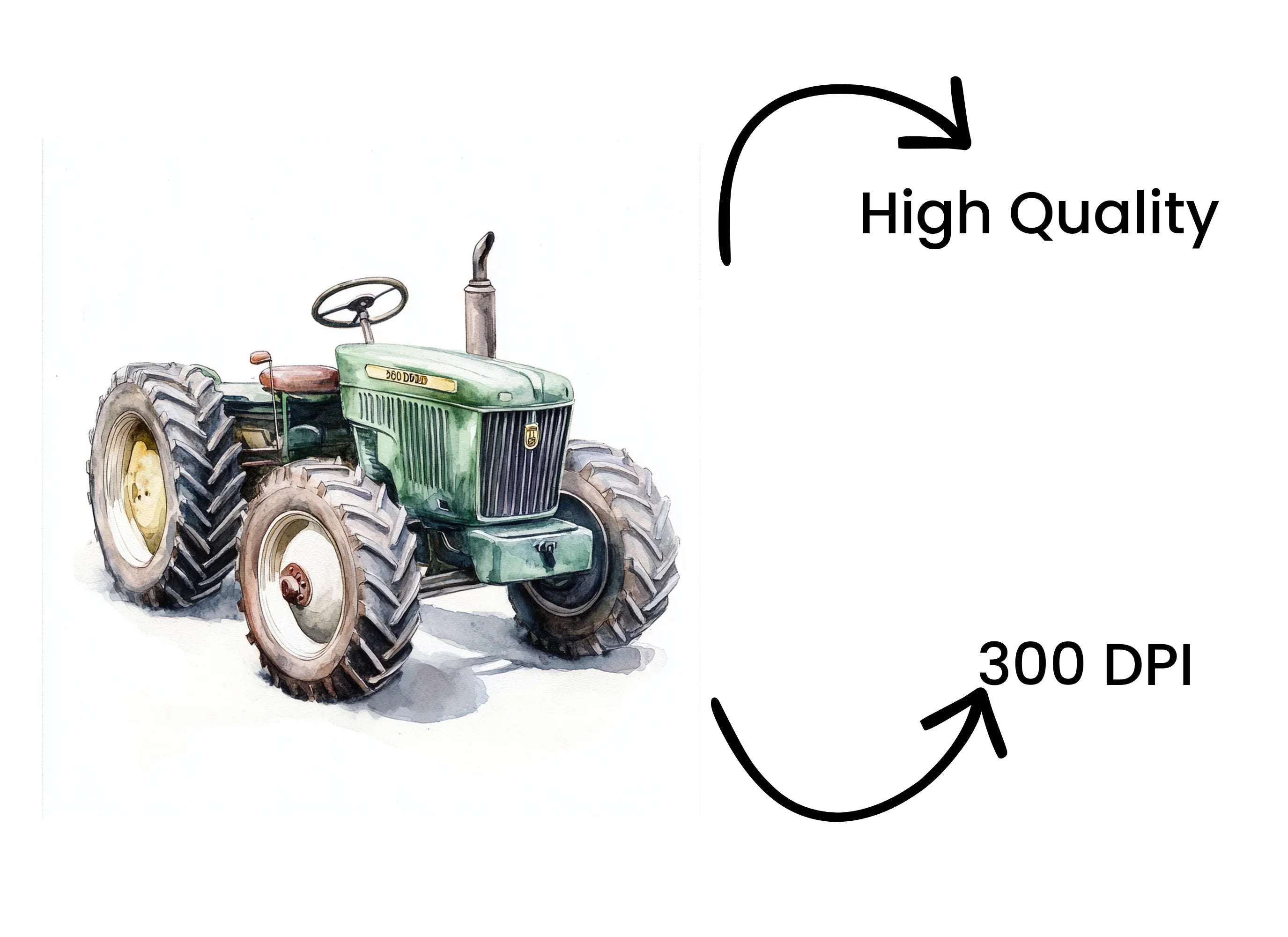 Classic Farm Tractor Clipart Bundle