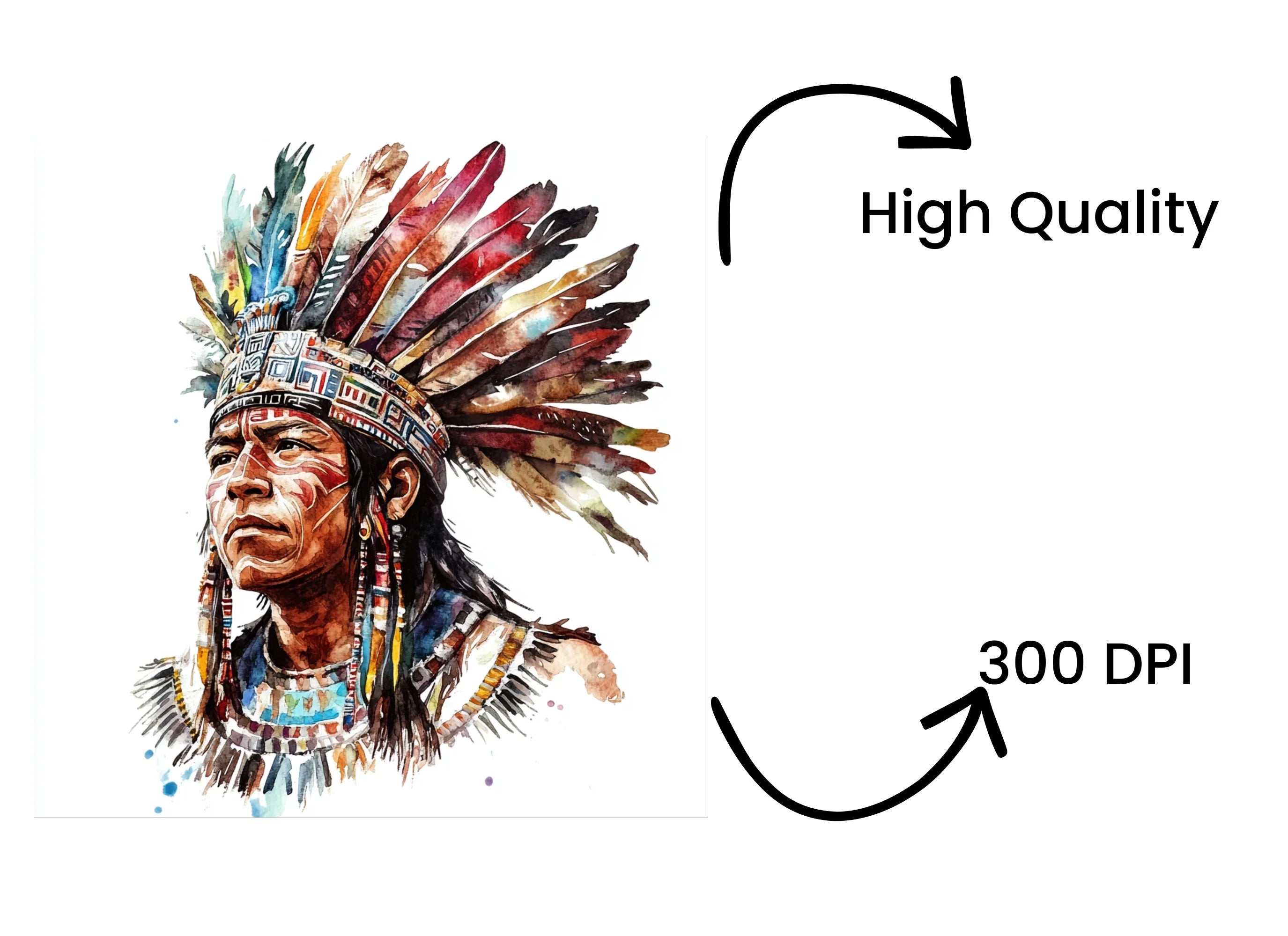Native American Headdress Clipart Bundle