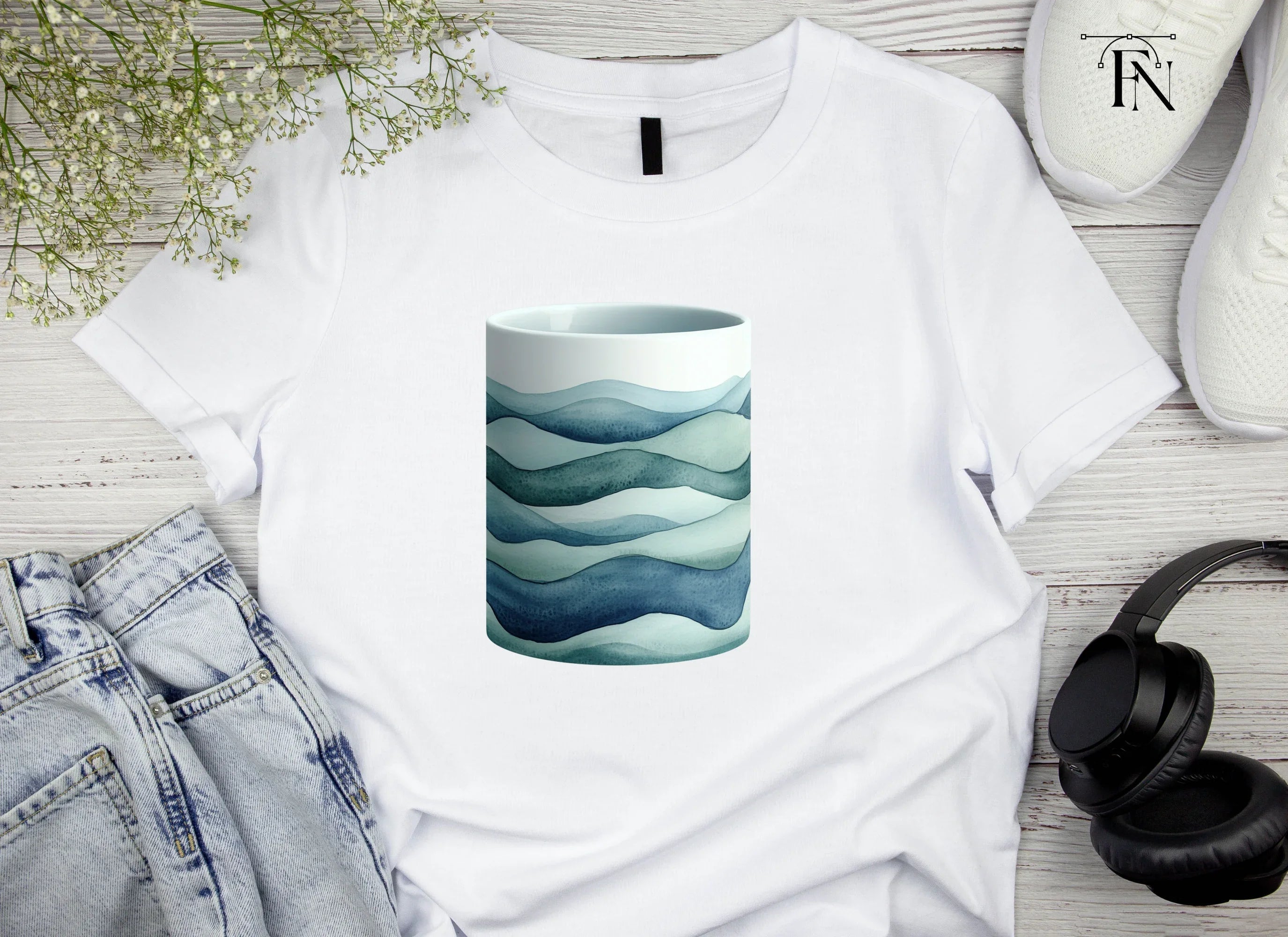Abstract Waves Clipart Bundle