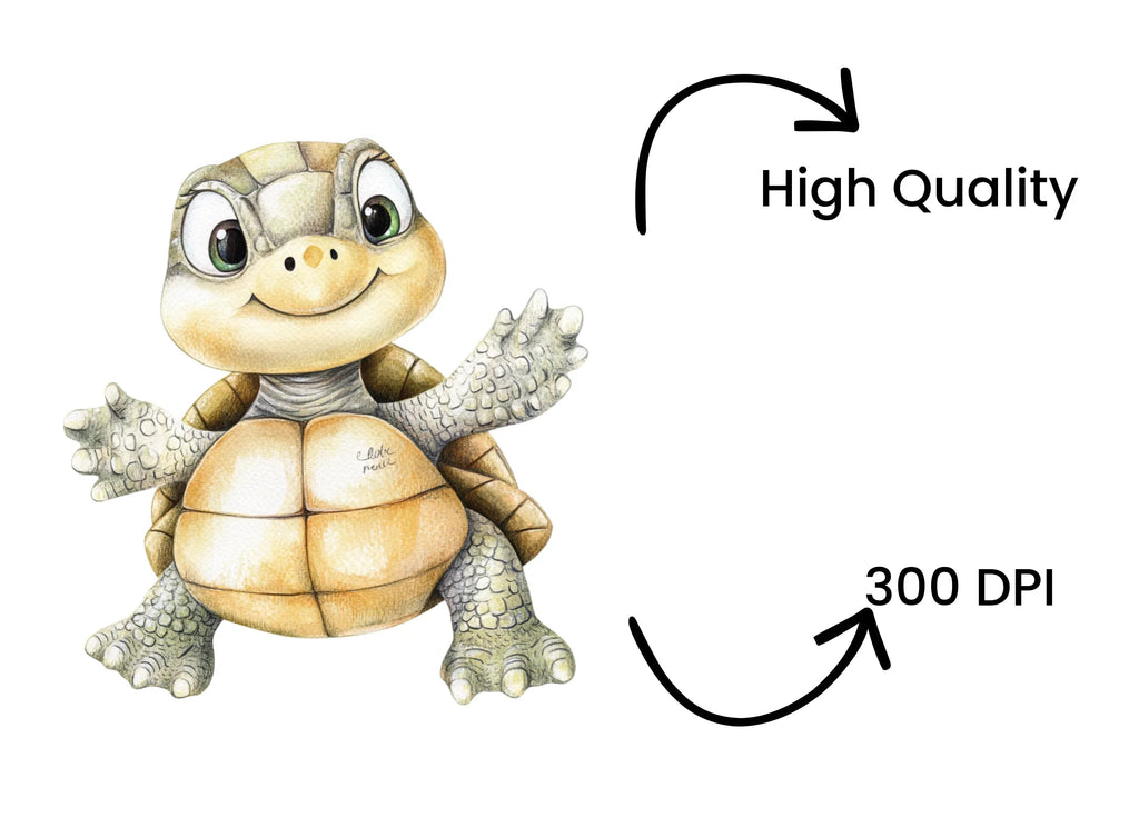 Charming Baby Turtle Clipart Bundle