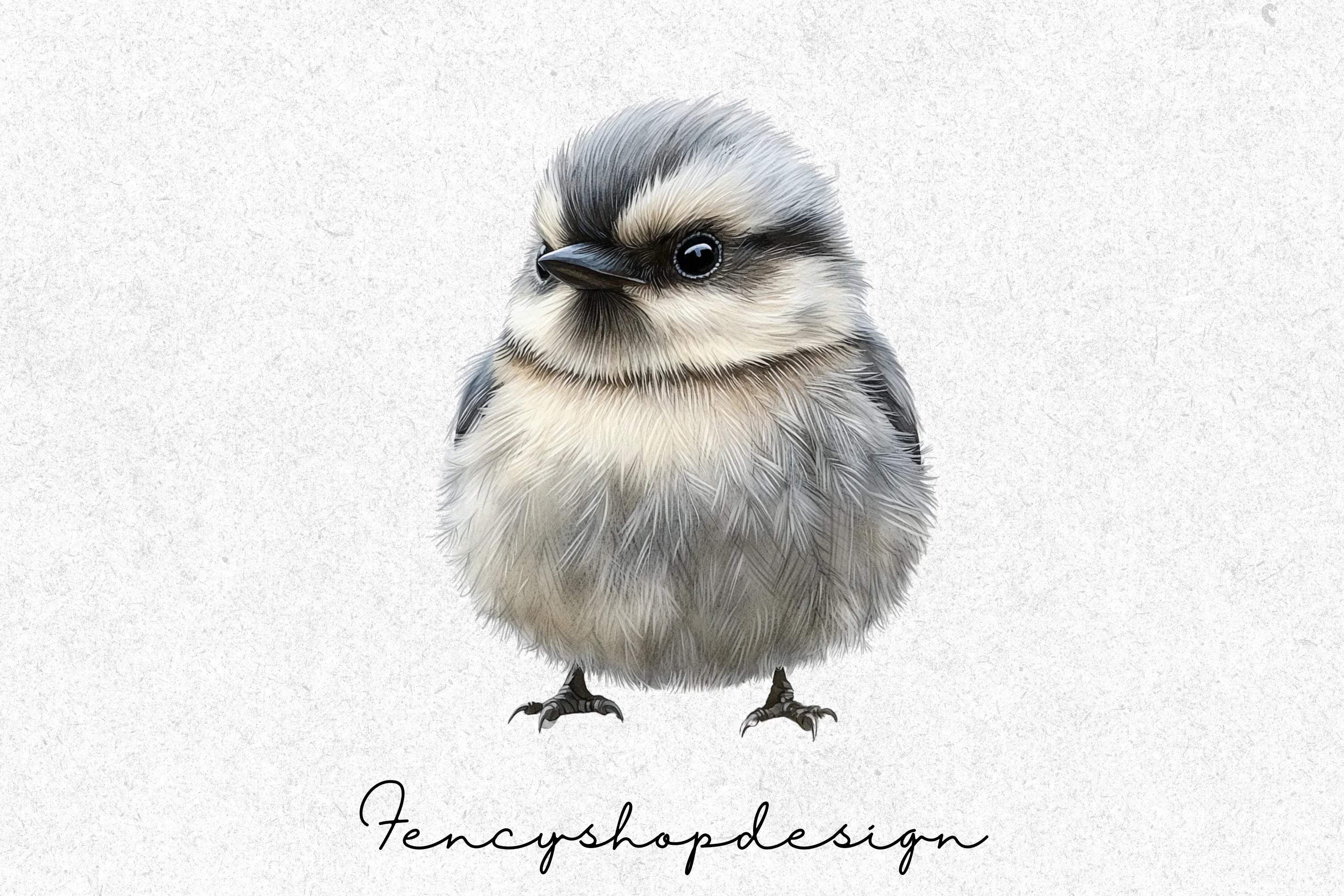 Cute Chickadee Bird Clipart Bundle