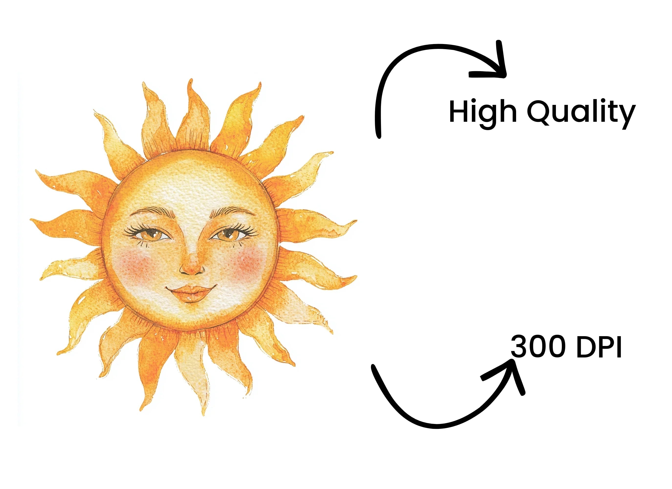Sun Faces Clipart Bundle