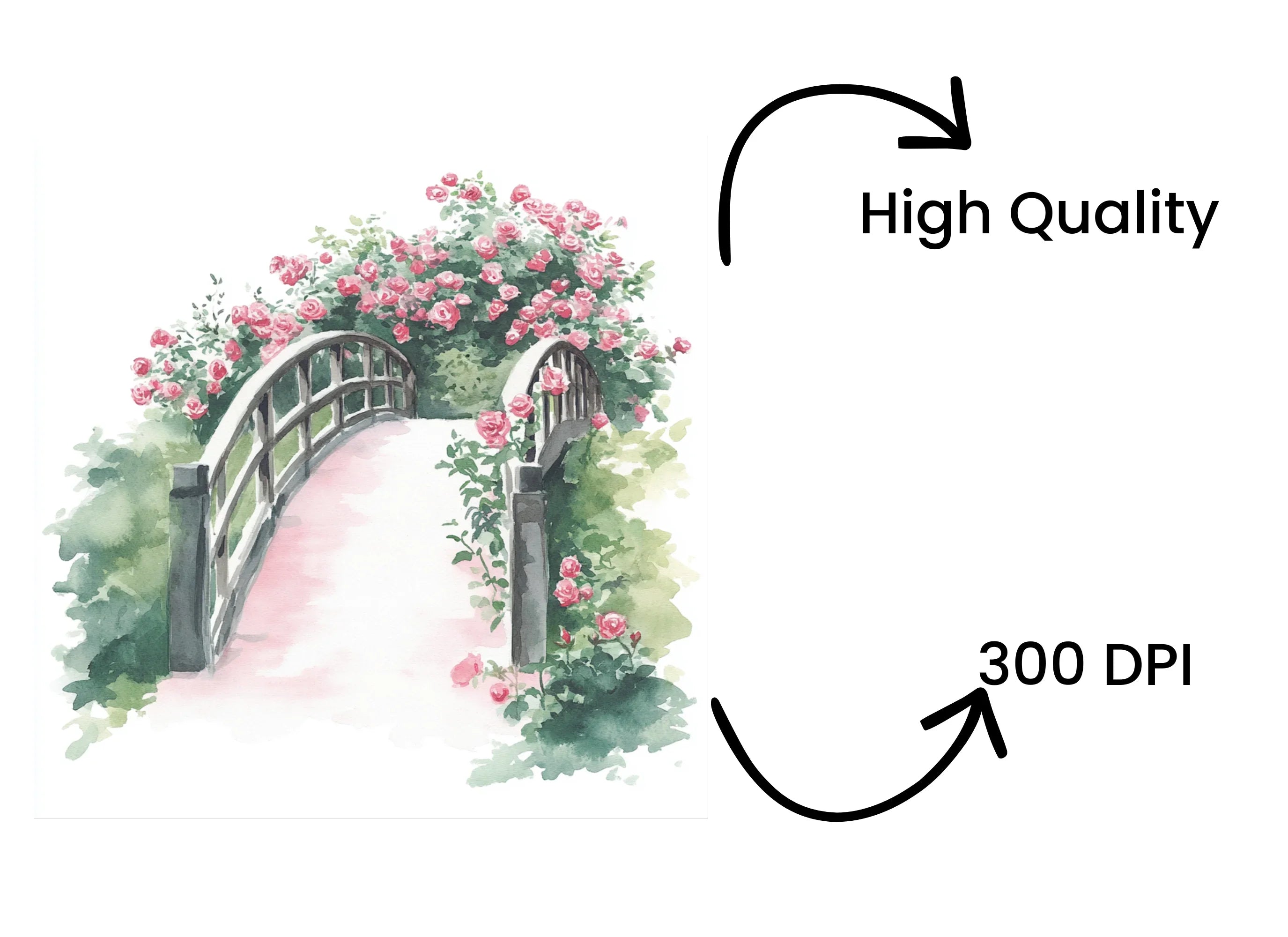 Enchanted Garden Bridge Clipart Bundle