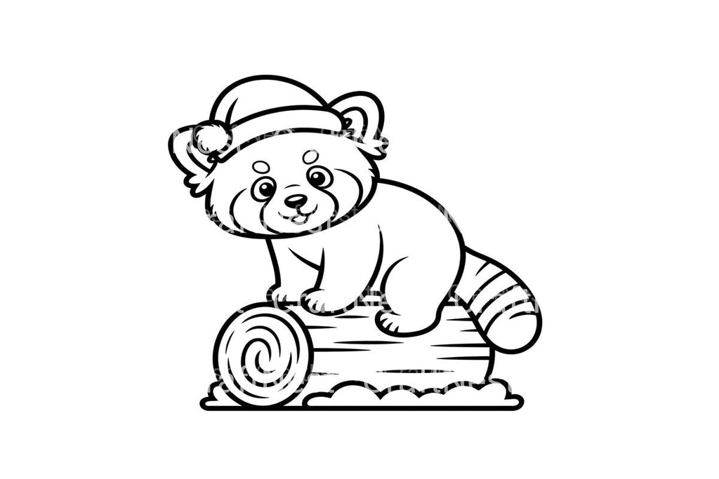 Red Pandas Winter Holiday Coloring Books