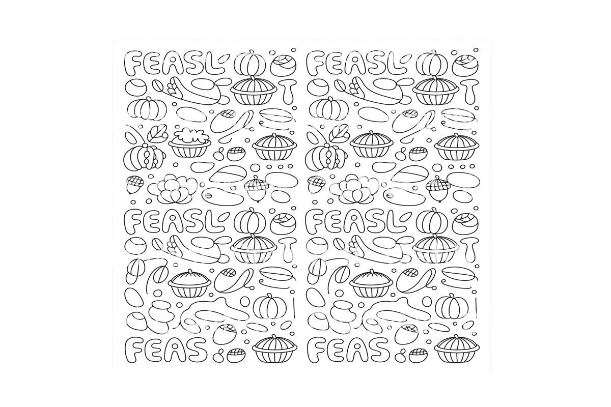 Thanksgiving Feast Fun Coloring Books