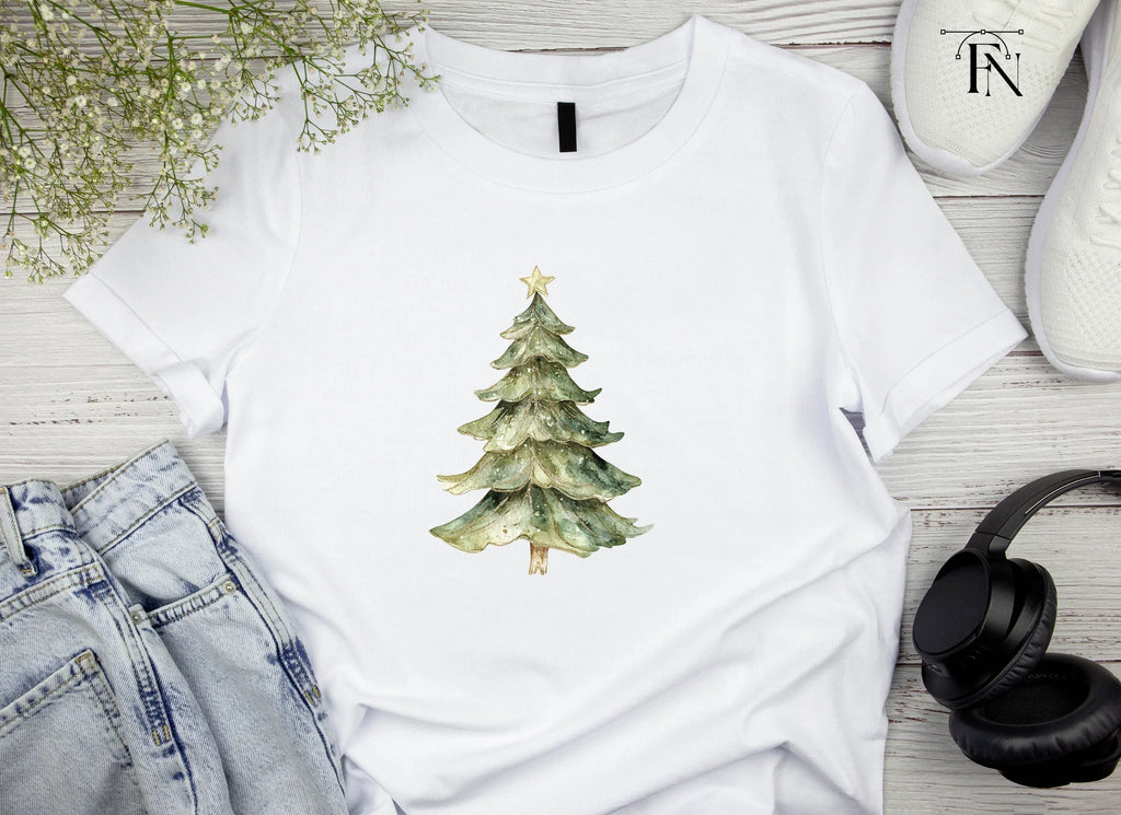 Green Christmas Tree Clipart Bundle