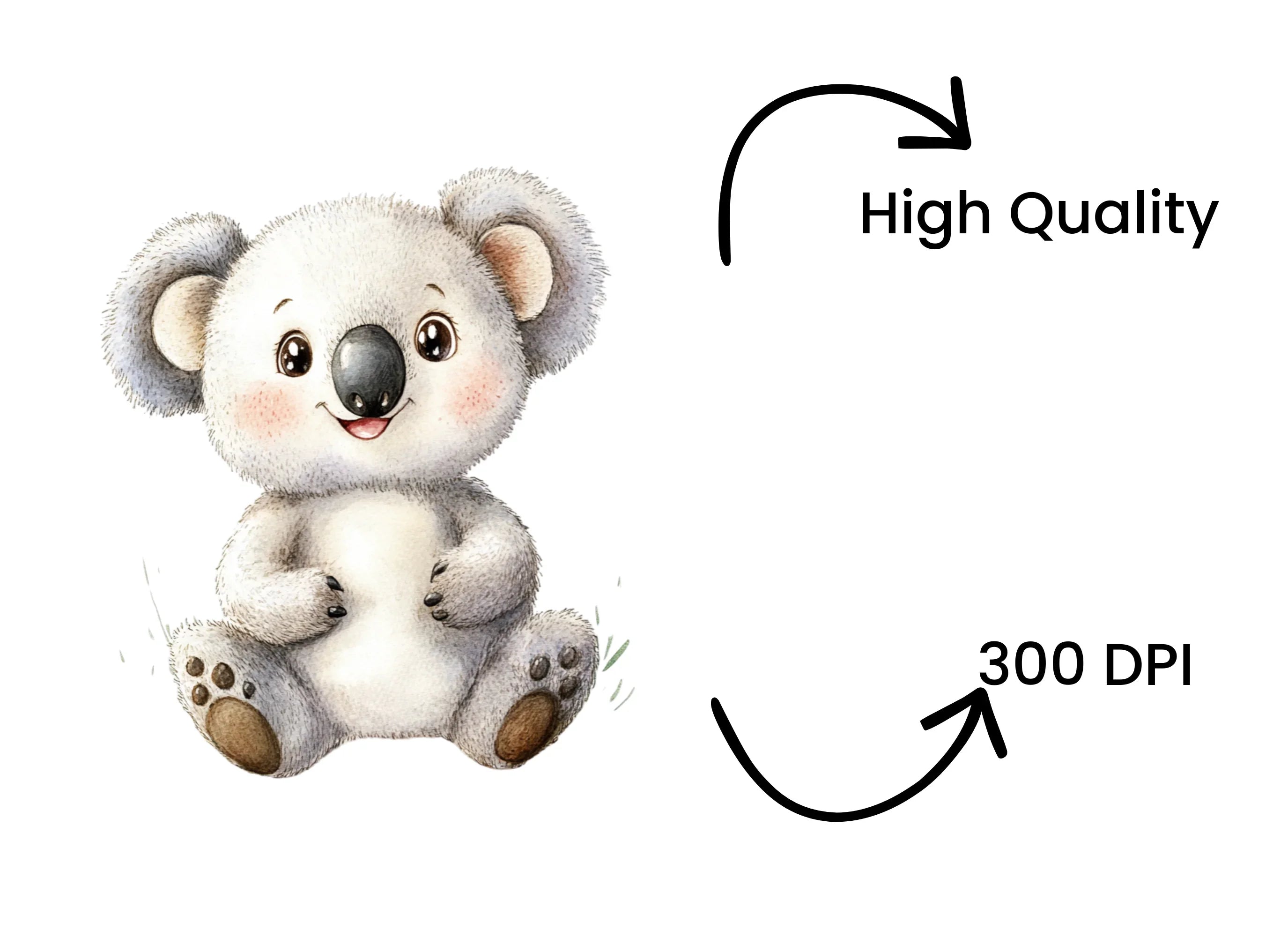 Cute Koala Bear Clipart Bundle