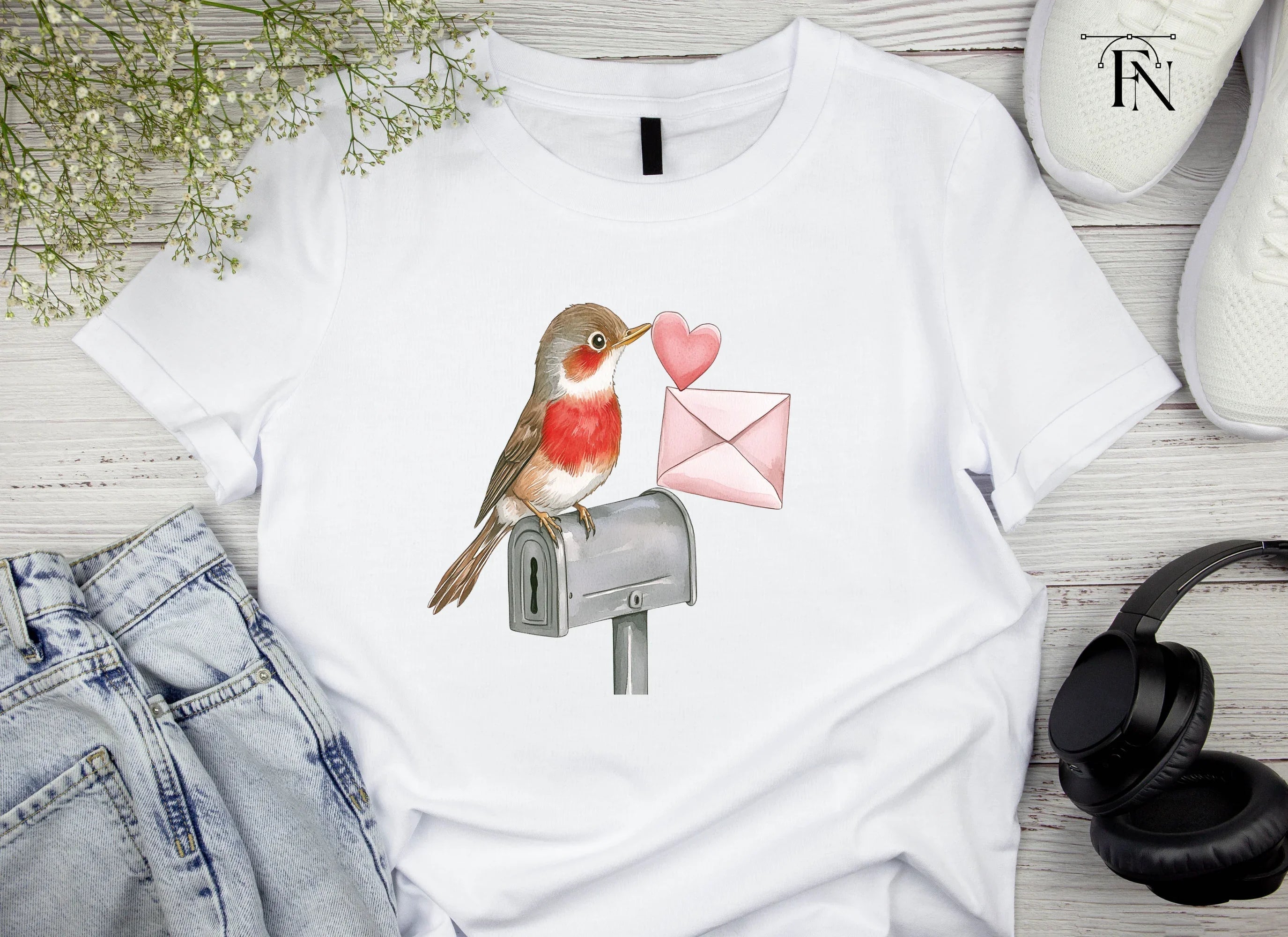 Robin Love Letter Clipart Bundle