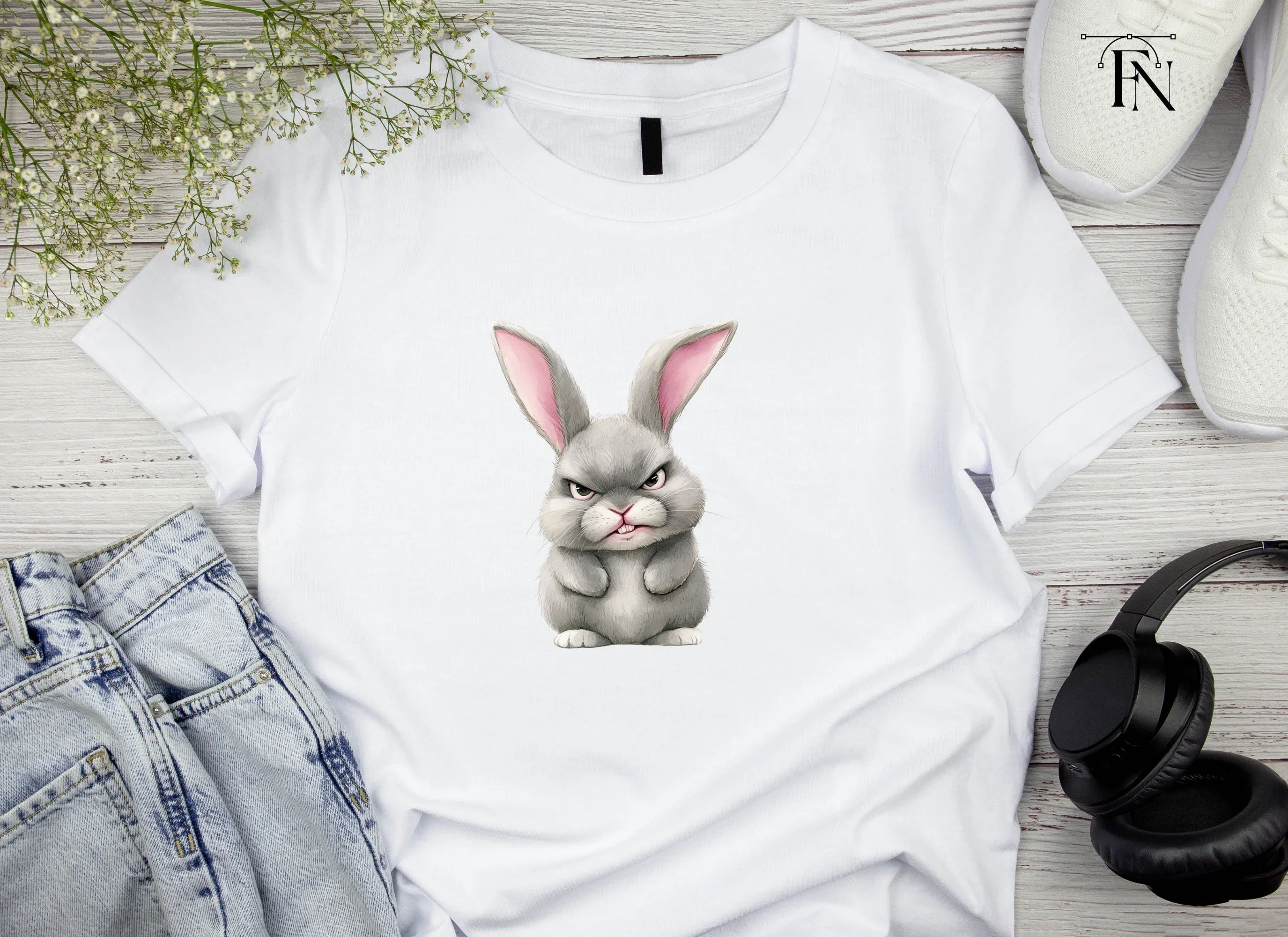 Angry Bunny Clipart Bundle