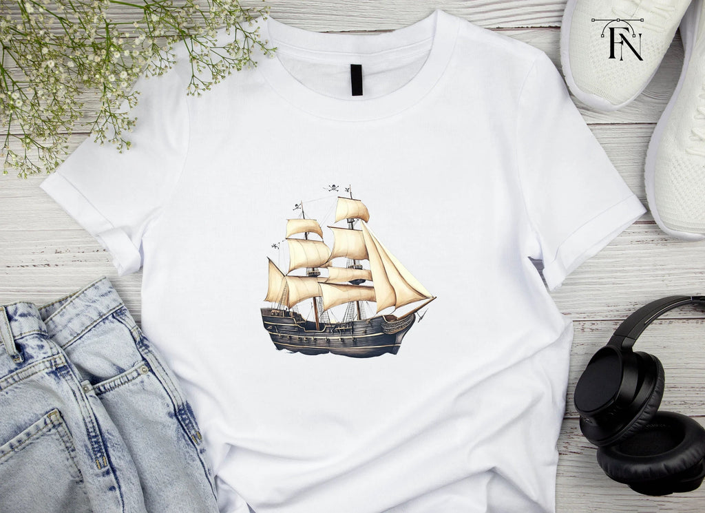 Vintage Pirate Ships Clipart Bundle