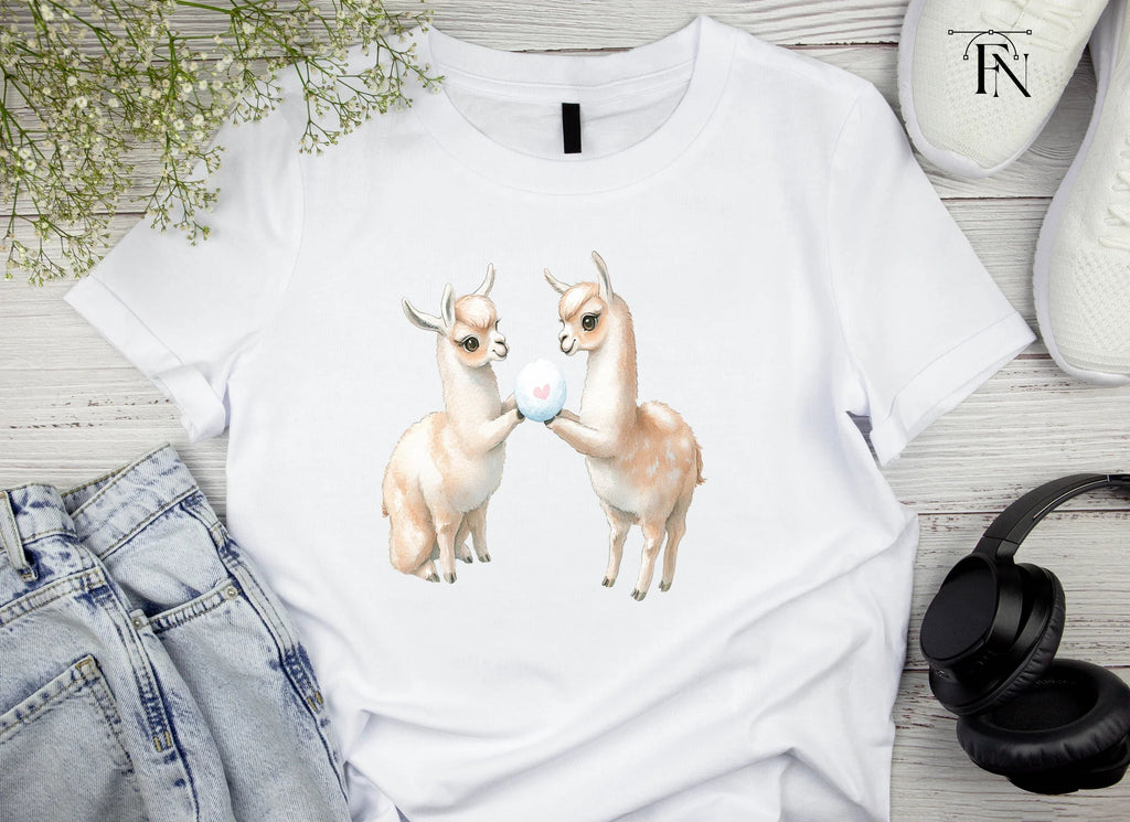 Adorable Llama Snowball Fight Clipart Bundle