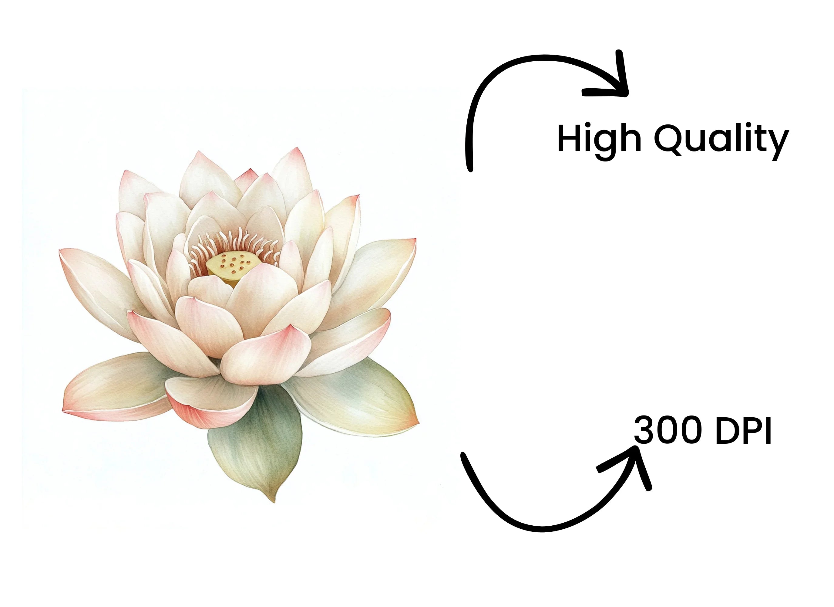 Graceful Water Lily Clipart Bundle