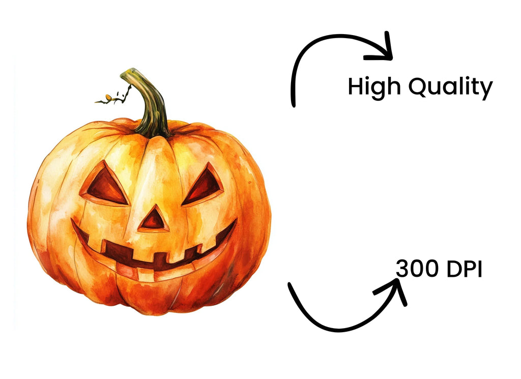 Spooky Halloween Jack-O'-Lantern Clipart Bundle
