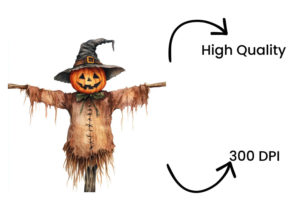 Halloween Scarecrow Clipart Bundle