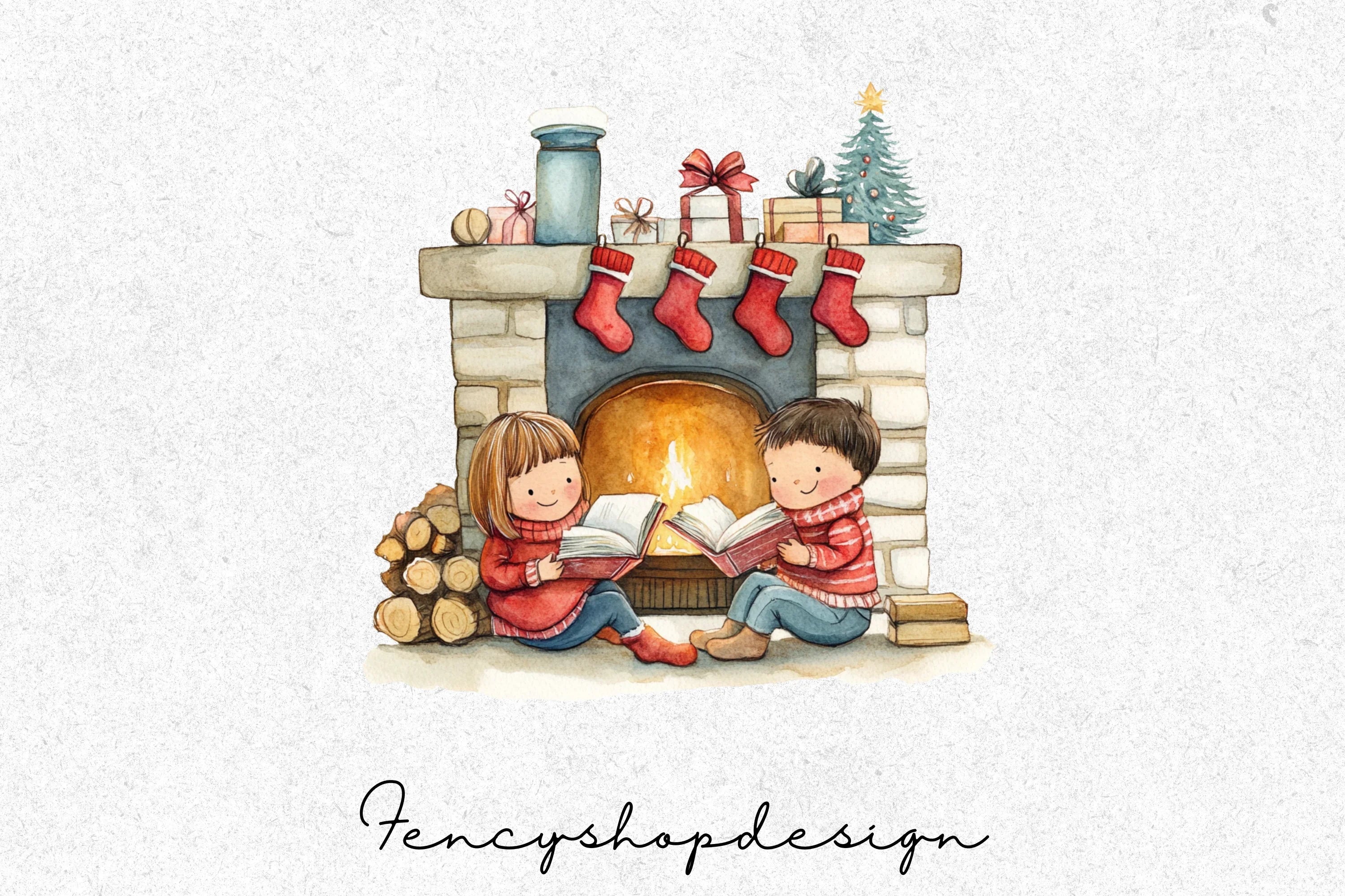 Christmas Kids Baking Clipart Bundle