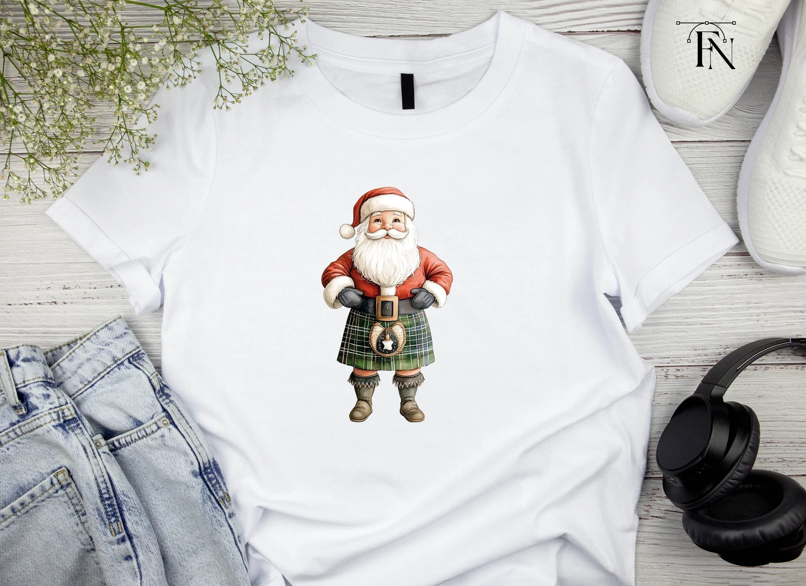 Scottish Santa Claus Clipart Bundle