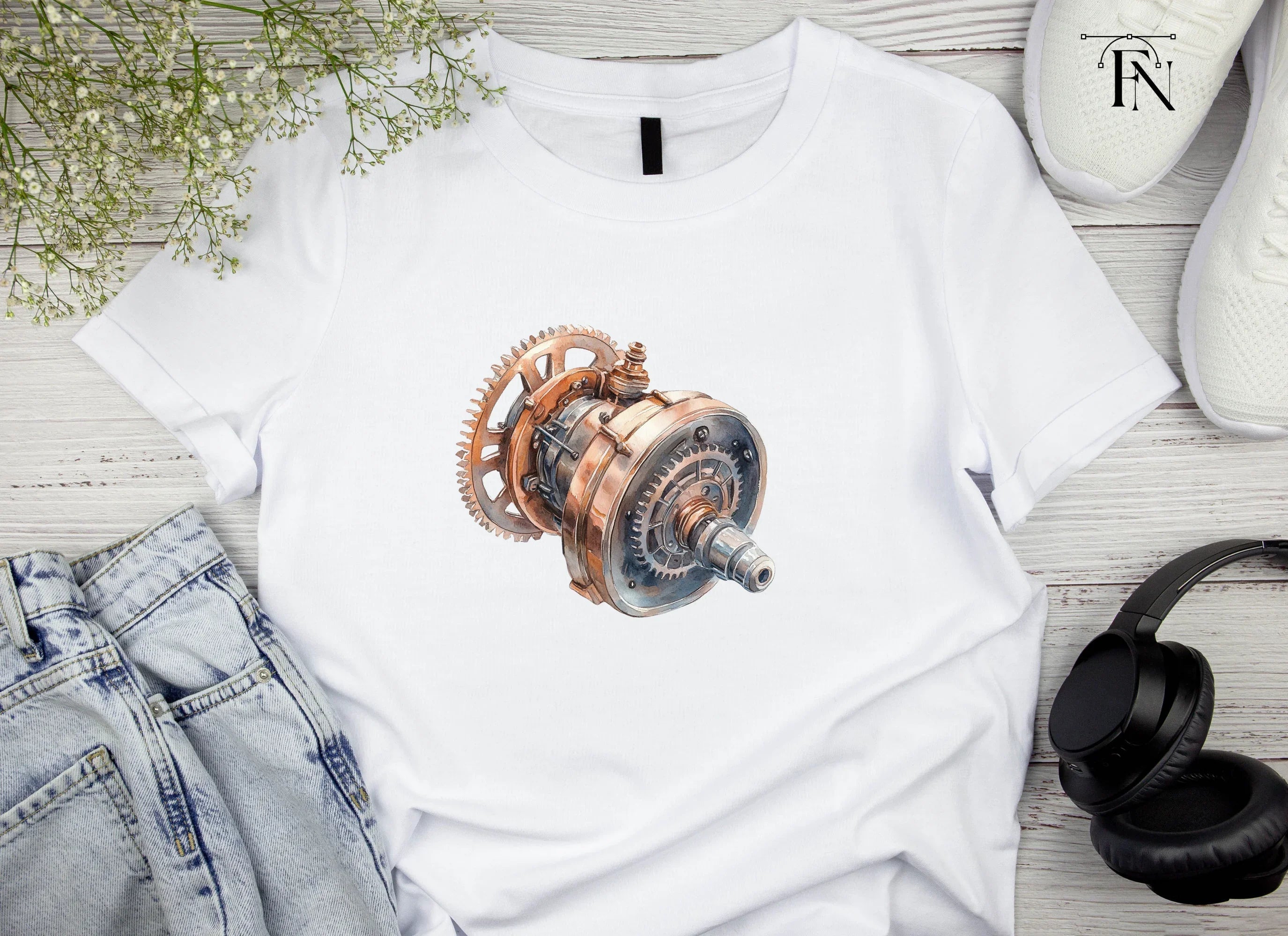 Steampunk Gear Mechanism Clipart Bundle
