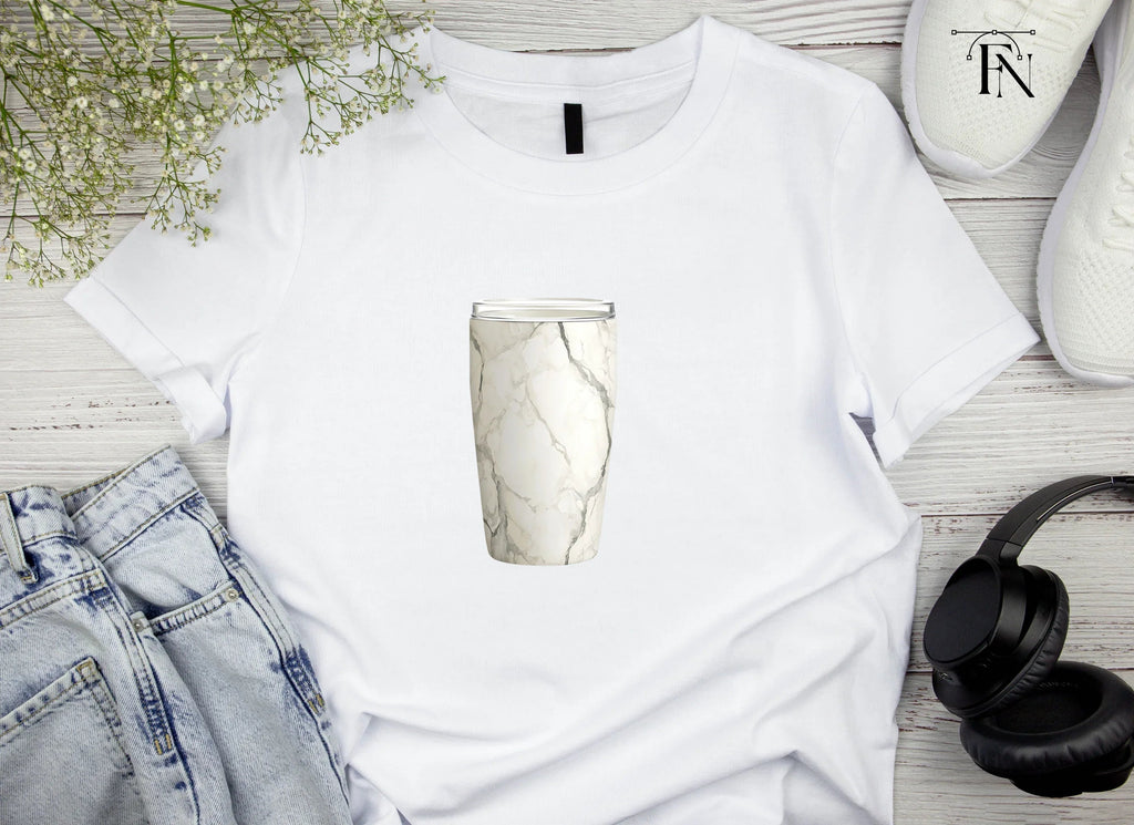 Chic White Marble Tumbler Clipart Bundle