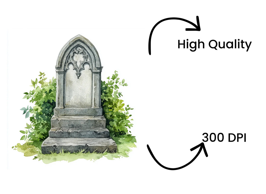 Spooky Gravestone Clipart Bundle