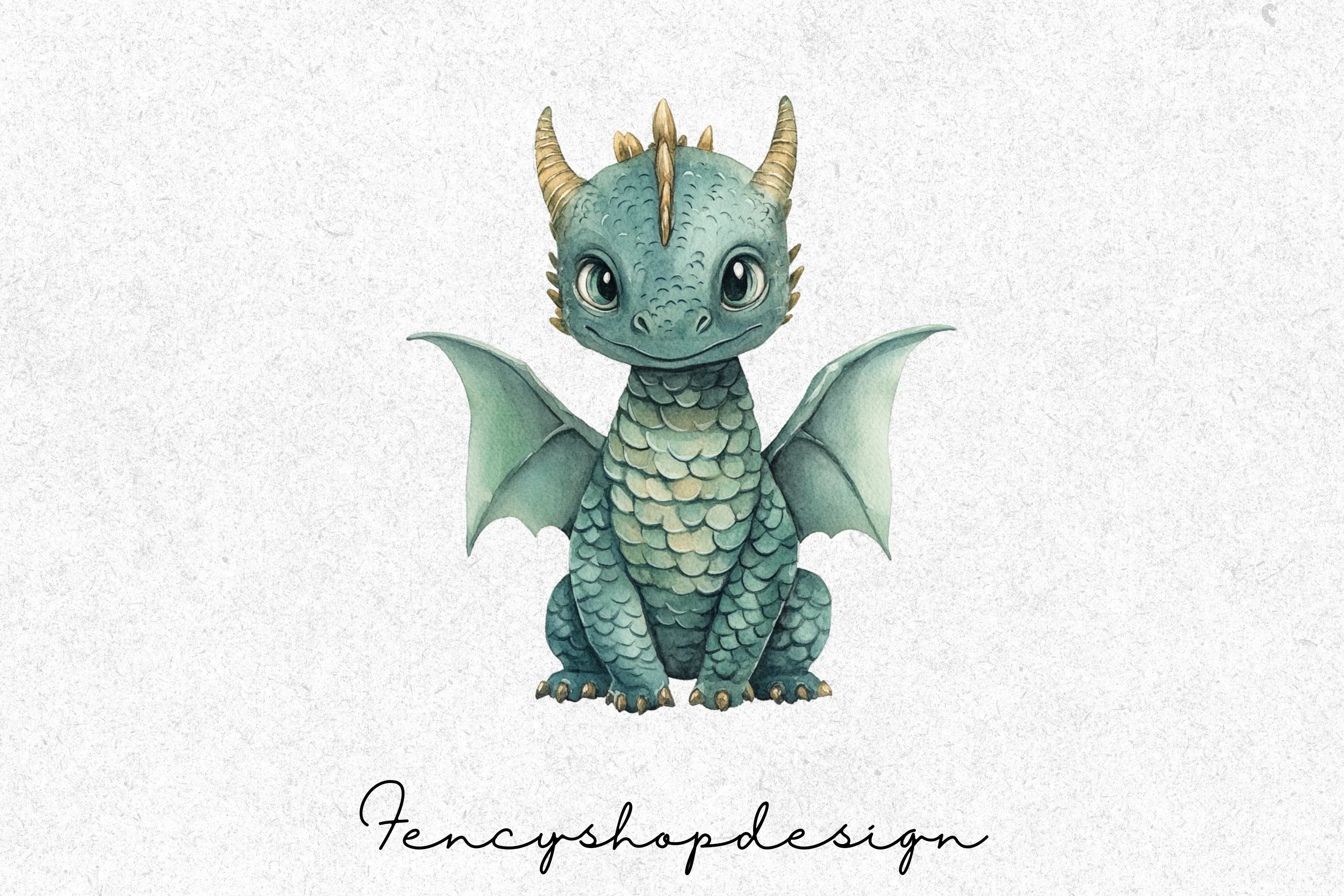 Baby Dragon Clipart Bundle