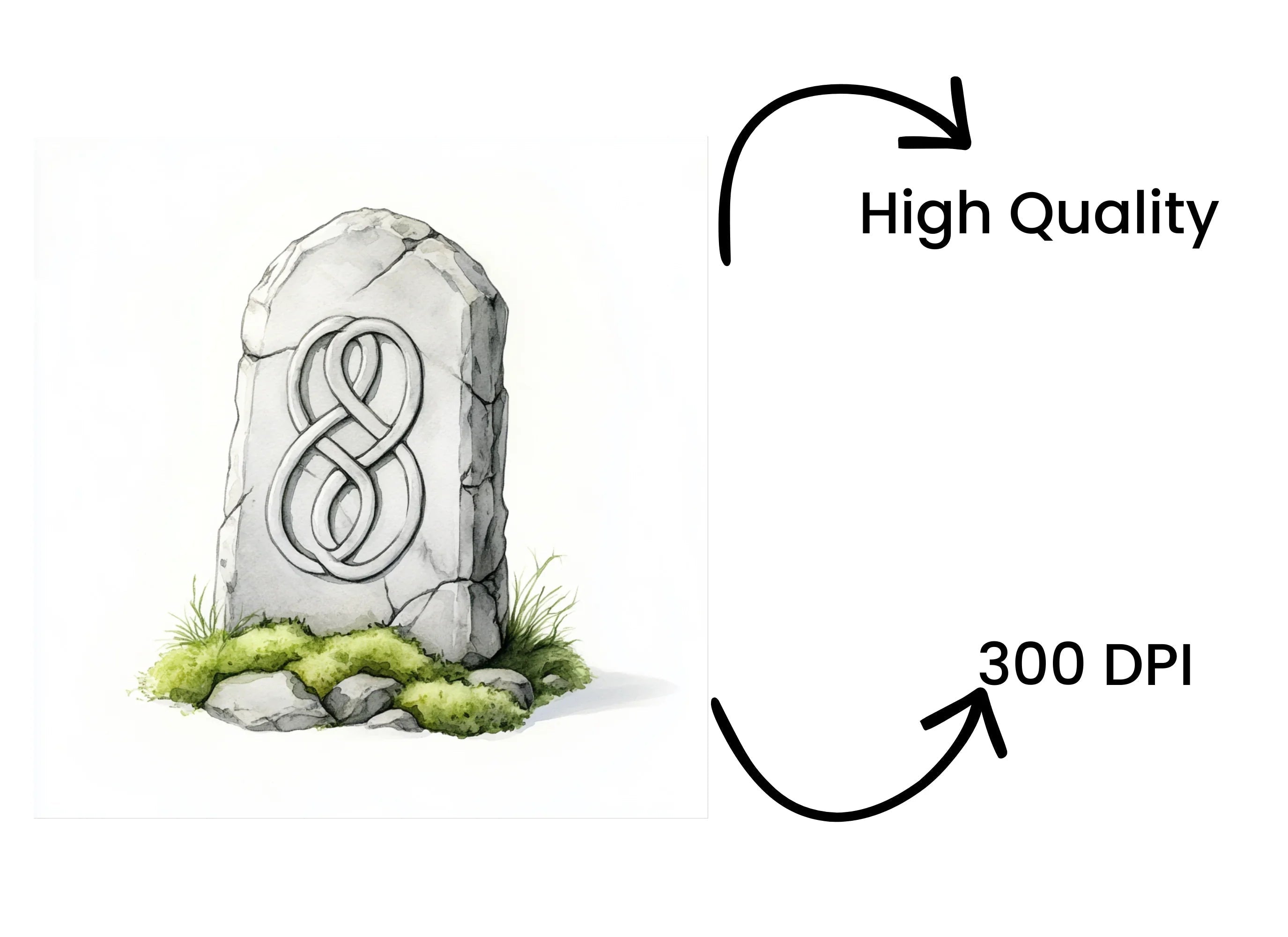 Celtic Knot Stone Monument Clipart Bundle