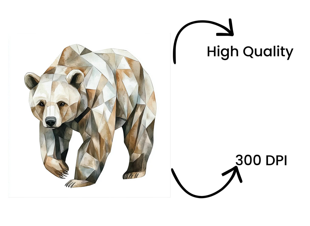 Geometric Bear Clipart Bundle