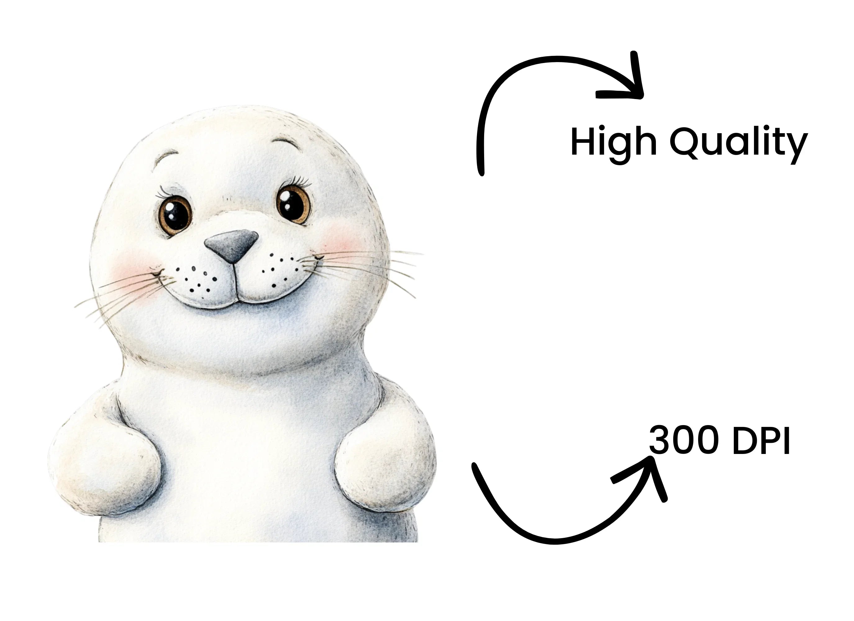 Adorable Baby Seal Clipart Bundle