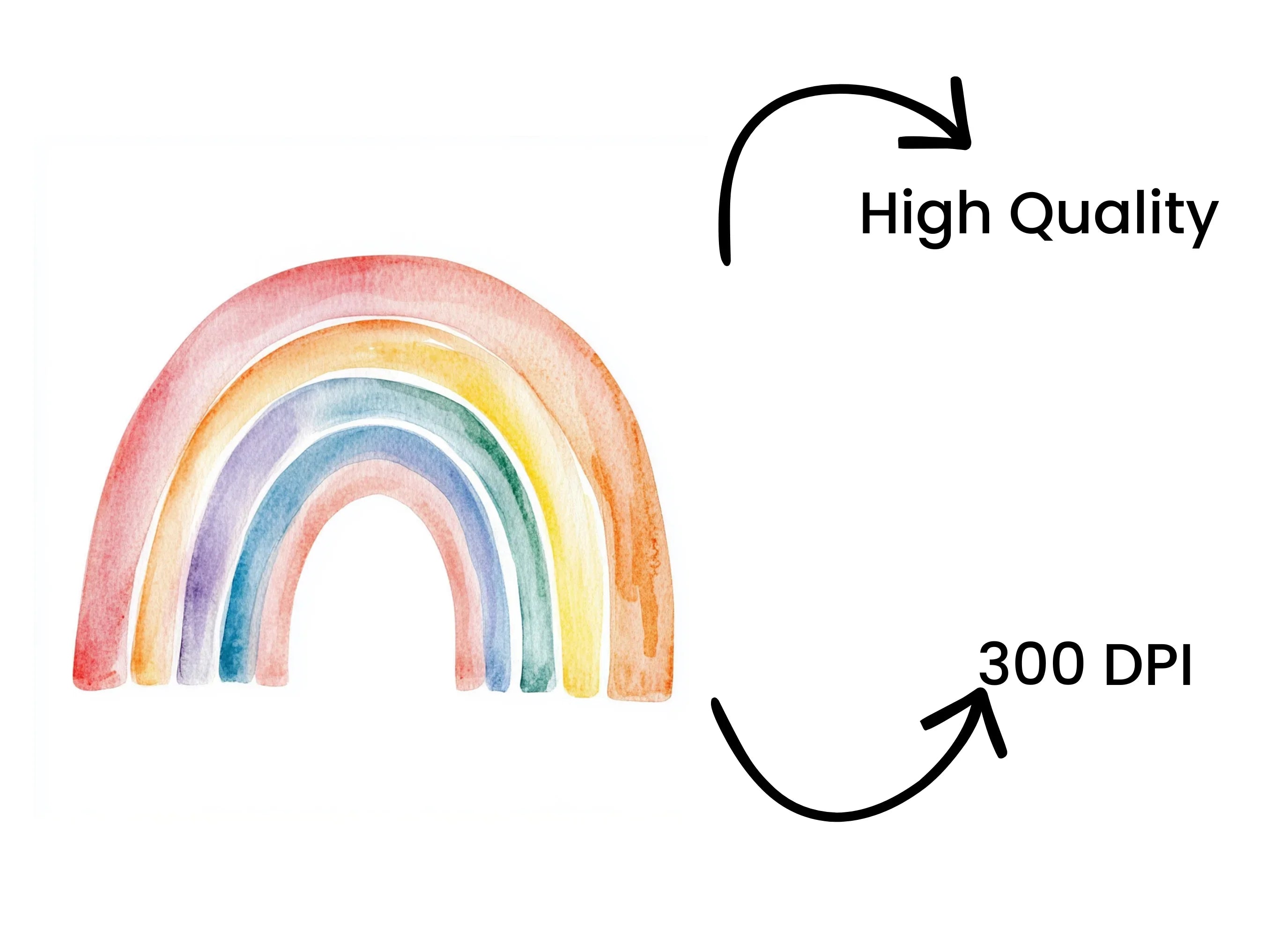 Boho Rainbow Clipart Bundle