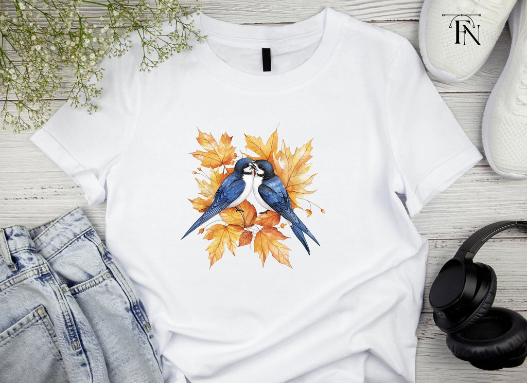 Swallows and Autumn Leaves Clipart Bundle