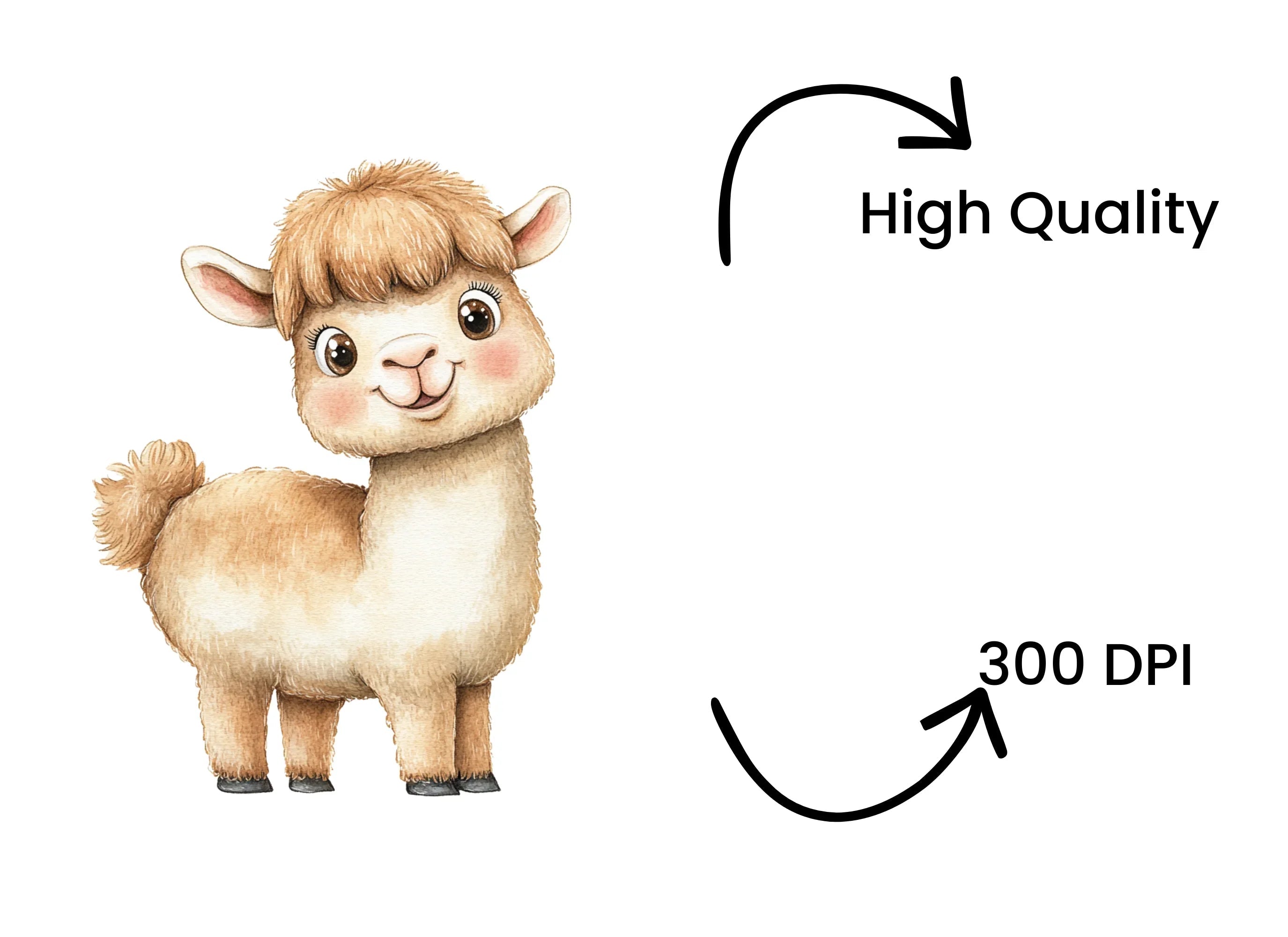 Charming Alpaca Clipart Bundle