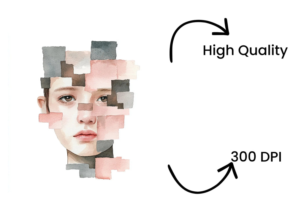 Fragmented Face Clipart Bundle