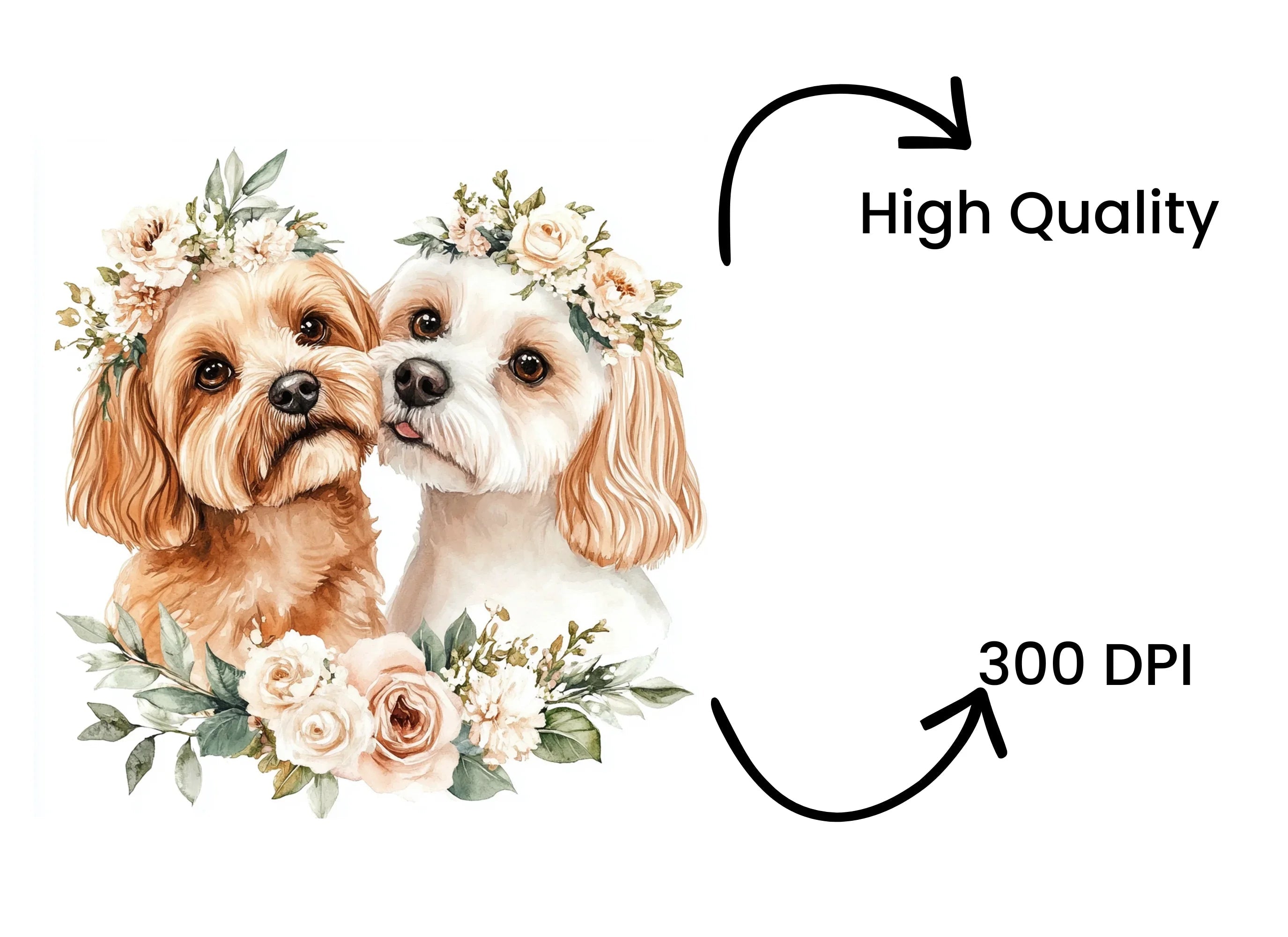 Adorable Puppy Wedding Clipart Bundle